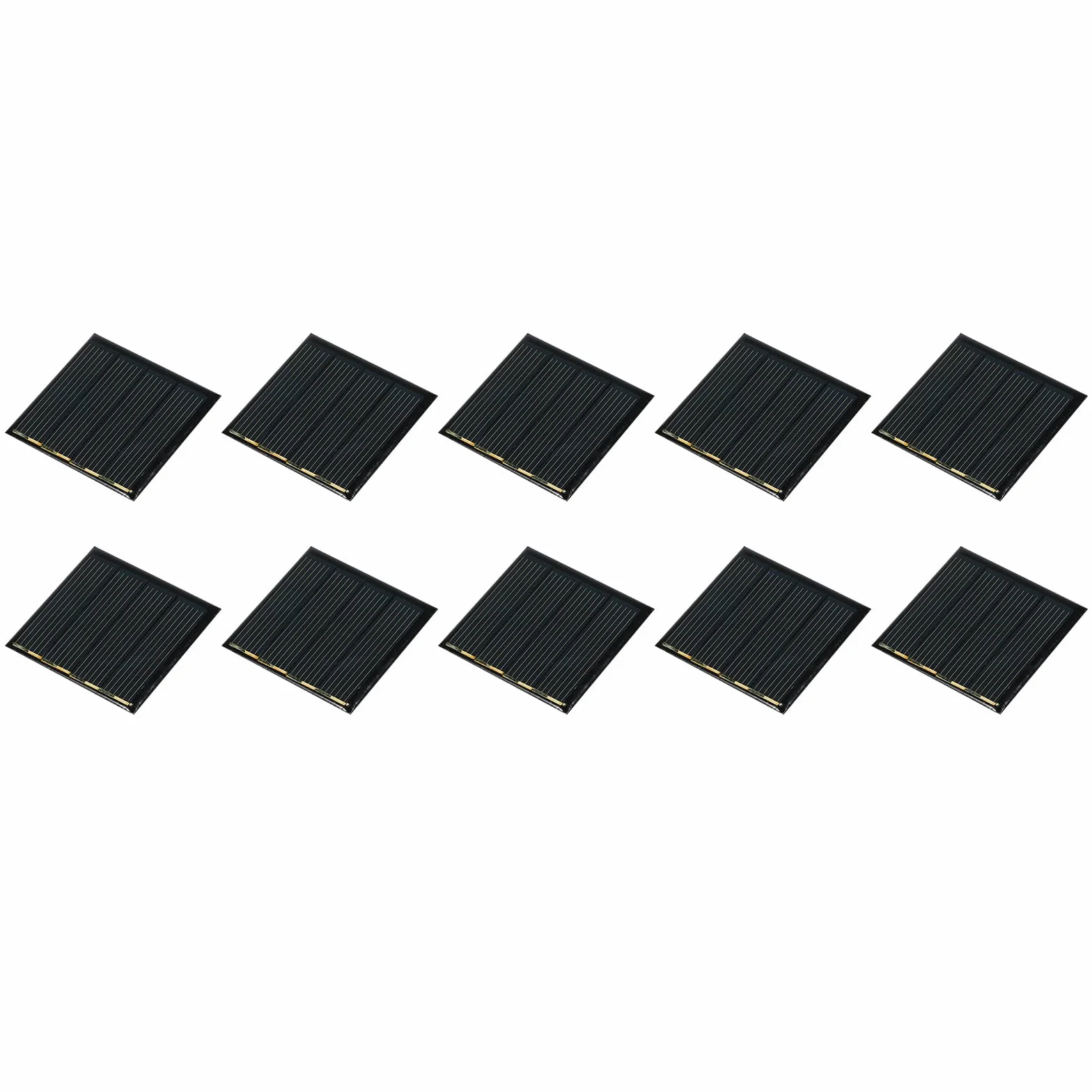 sourcing map Zestaw 10 sztuk kolektorów słonecznych mini panel słoneczny ogniwo do projektów elektrycznych DIY zasilanie energią słoneczną bateria zestaw do montażu 2 V 110 mA 0,22 W