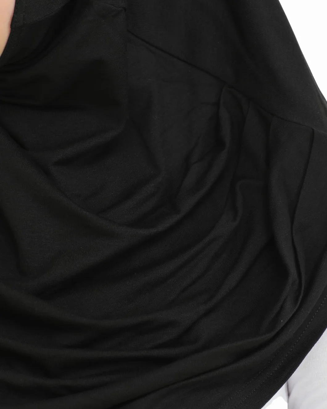 Muzułmański hidżab turban miękki szalik dżersej długi hidżab Abaya Czarny
