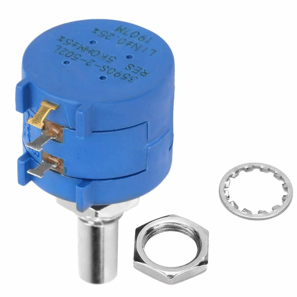 Potencjometr wieloobrotowy 3590S-2-502L 5K Ohm regulowana rezystancja uzwojenia precyzyjny potencjometr wieloobrotowy