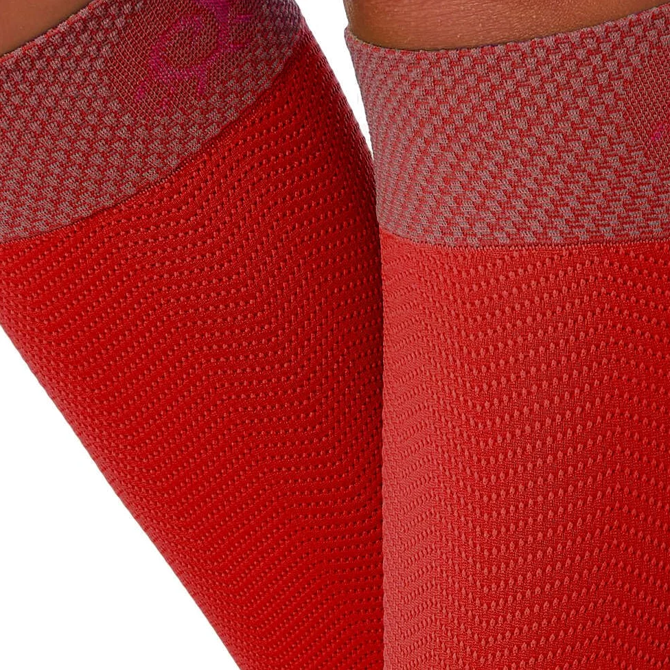SOLIDEA Unisex Active Energy podkolanówki stopniowa kompresja 12/15 mmHg, czerwony, XXL