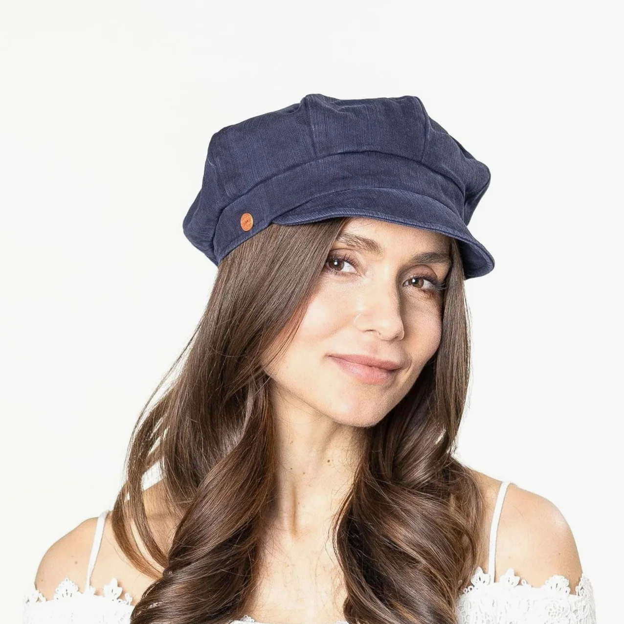 Mayser Czapka Newsboy AlexaKobiety - Made in the EU z daszkiem przeciwsloneczna bawełniana baker boy Lato wiosna-lato - One Size beżowy