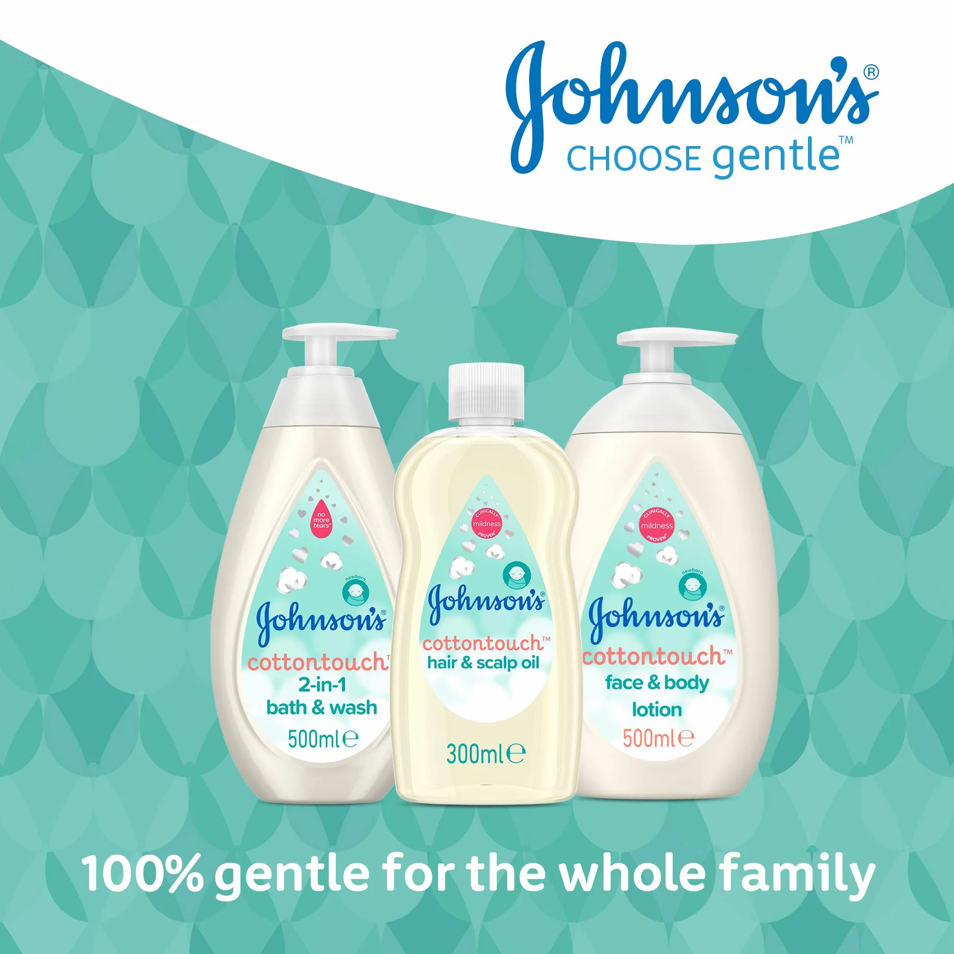 JOHNSON'S Baby Cottontouch Olio per capelli e cuoio capelluto Multipack 300 ml - Clinicamente collaudato adatto per la pelle del neonato - Allenta i fiocchi secchi causati dalla culla Cap