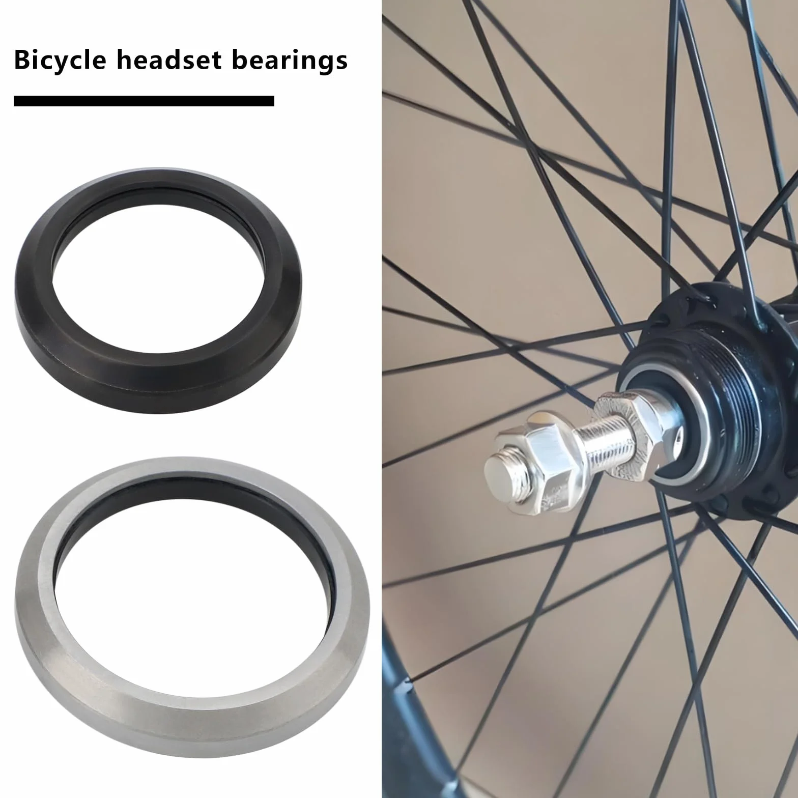 Create idea Zestaw łożysk stożkowych do roweru MH-P08F 45°+ łożysko dolne ACB518K 36° × 45°, kompatybilny z FSA NO.42 ORBIT C-40 1-1/20.3 cm do 3.8 cm IS42 / IS52