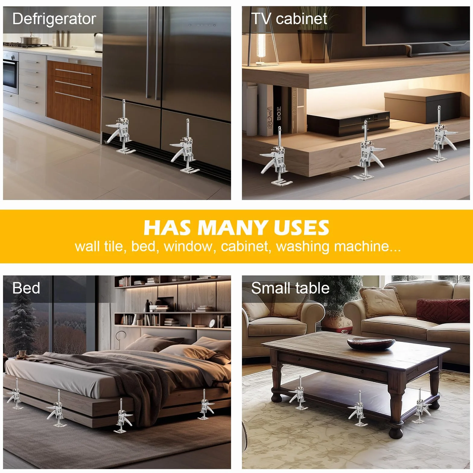MaxAwe 2 sztuki kluczy oszczędzających pracę z 2 prędkościami opuszczania, 31 cm ręczny podnośnik, podnośnik do płyt gipsowych 200 kg, przenośny regulator wysokości płytek, urządzenie podnoszące do