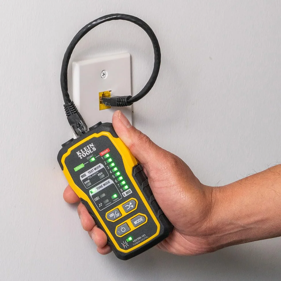 Klein Tools VDV500-920 generator tonów i sondy do kabli Ethernet, Internet, telefon, głośnik, koncentryczny, wideo i transmisji danych, RJ45, RJ11, RJ12