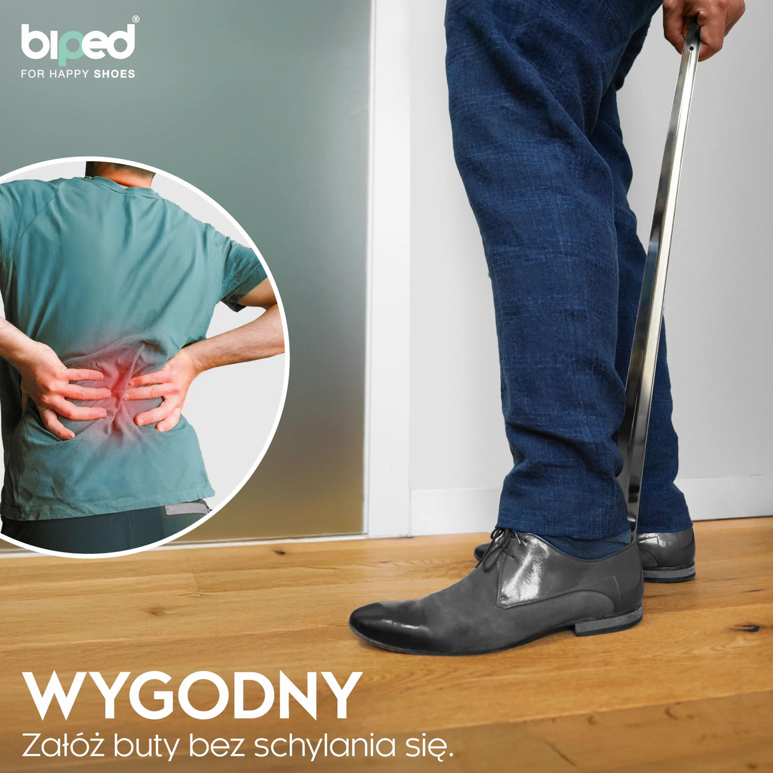biped łyżka do butów metal długa 70 cm – stal nierdzewna z haczykiem do zawieszenia – solidna i elegancka metalowa łyżka do butów wysokiej jakości z2792(1 sztuk)