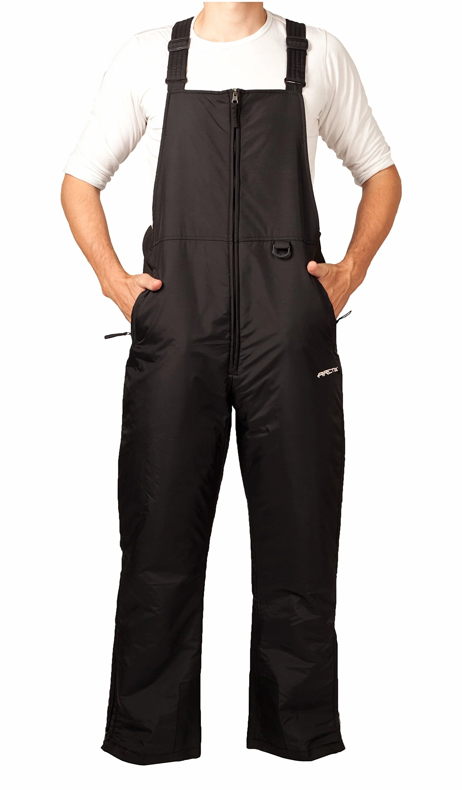 Arctix Men's Essential Insulated Bib Overalls, Black, Large/34" Inseam