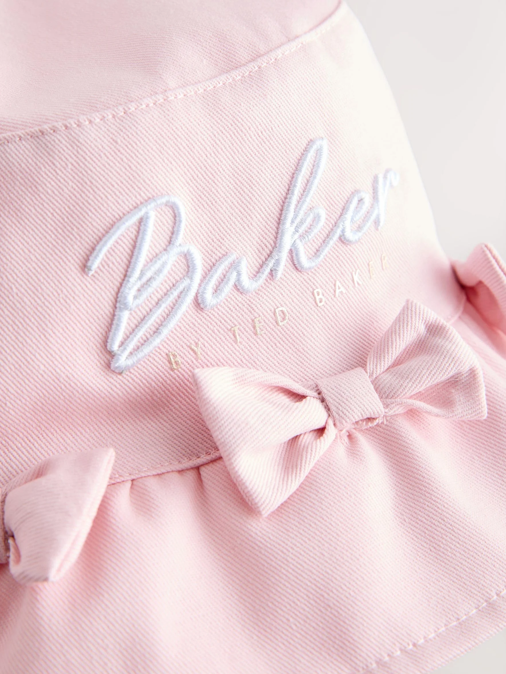 Starsze dziewczynki Różowy kapelusz wędkarski z logo Baker by Ted Baker