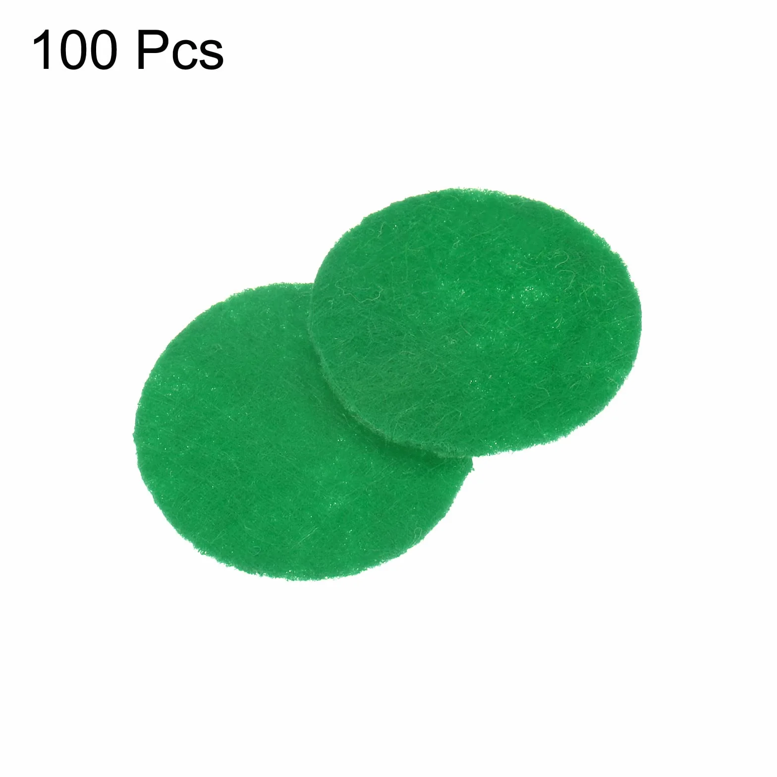 sourcing map 100 szt. okrągłe koła filcowe 20 mm 3/4" rzemiosło podkładki filcowe włóknina poduszka filcowa zielona
