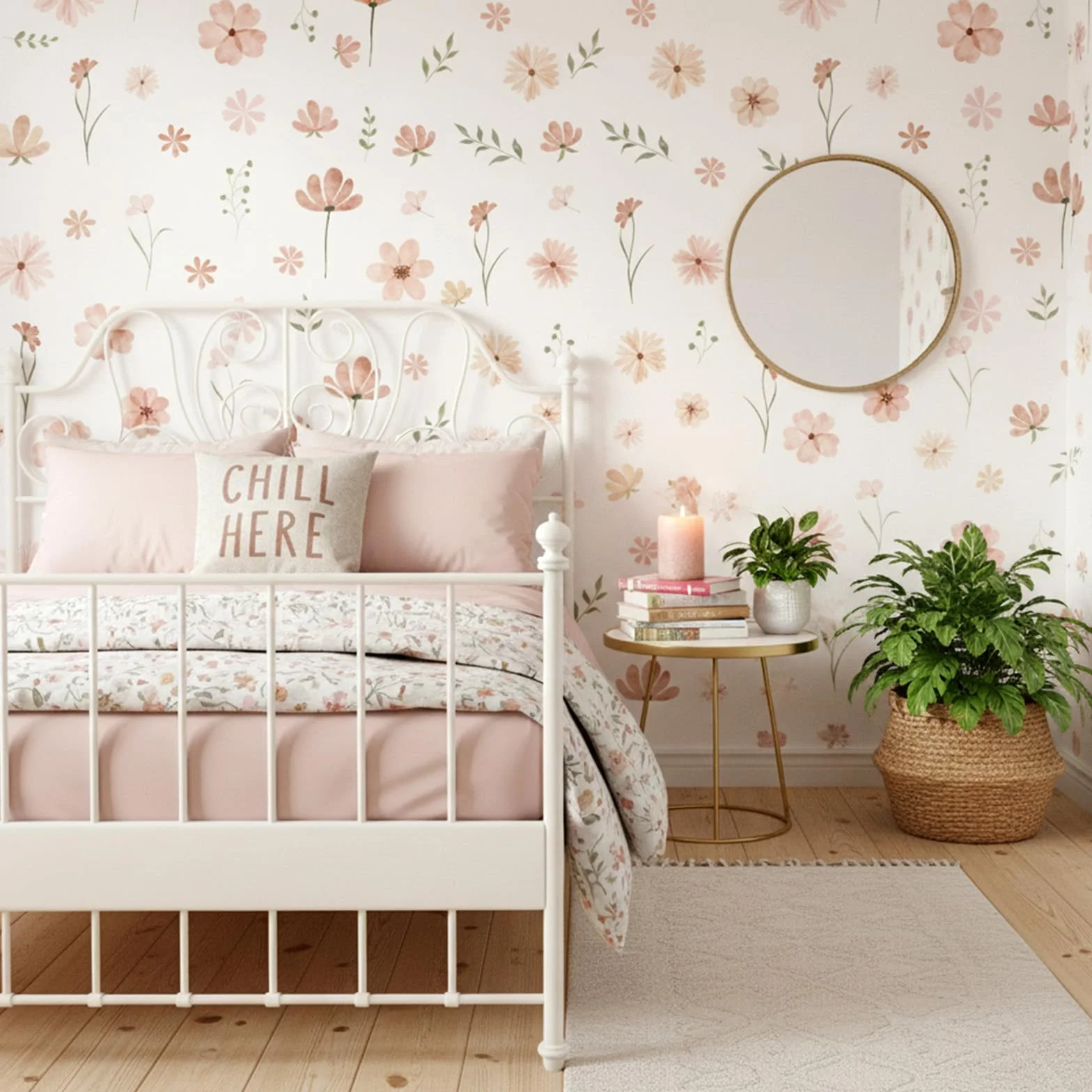 9 arkuszy boho tatuaż ścienny z kwiatami, małe motywy kwiatowe, przytulne naklejki ścienne, naklejki ścienne z roślinami, naklejki ścienne do pokoju dziewczynki, sypialni, salonu, korytarza, łazienki