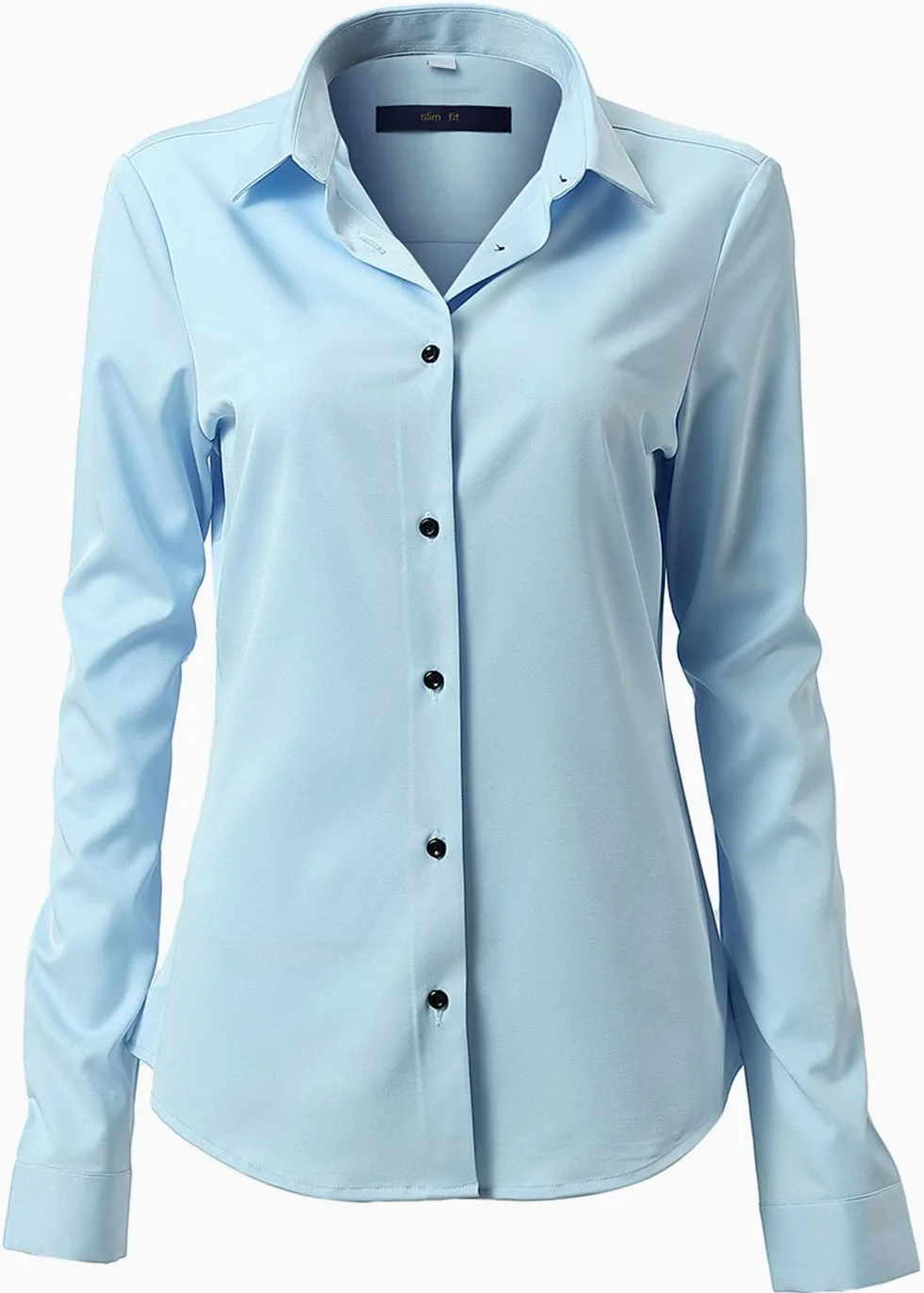 FLY HAWK Koszula damska bluzka basic włókno bambusowe koszula koszula slim fit koszule robocze z długim rękawem stretch koszule czas wolny biznesowa elegancka koszula rozmiar 34 do 52
