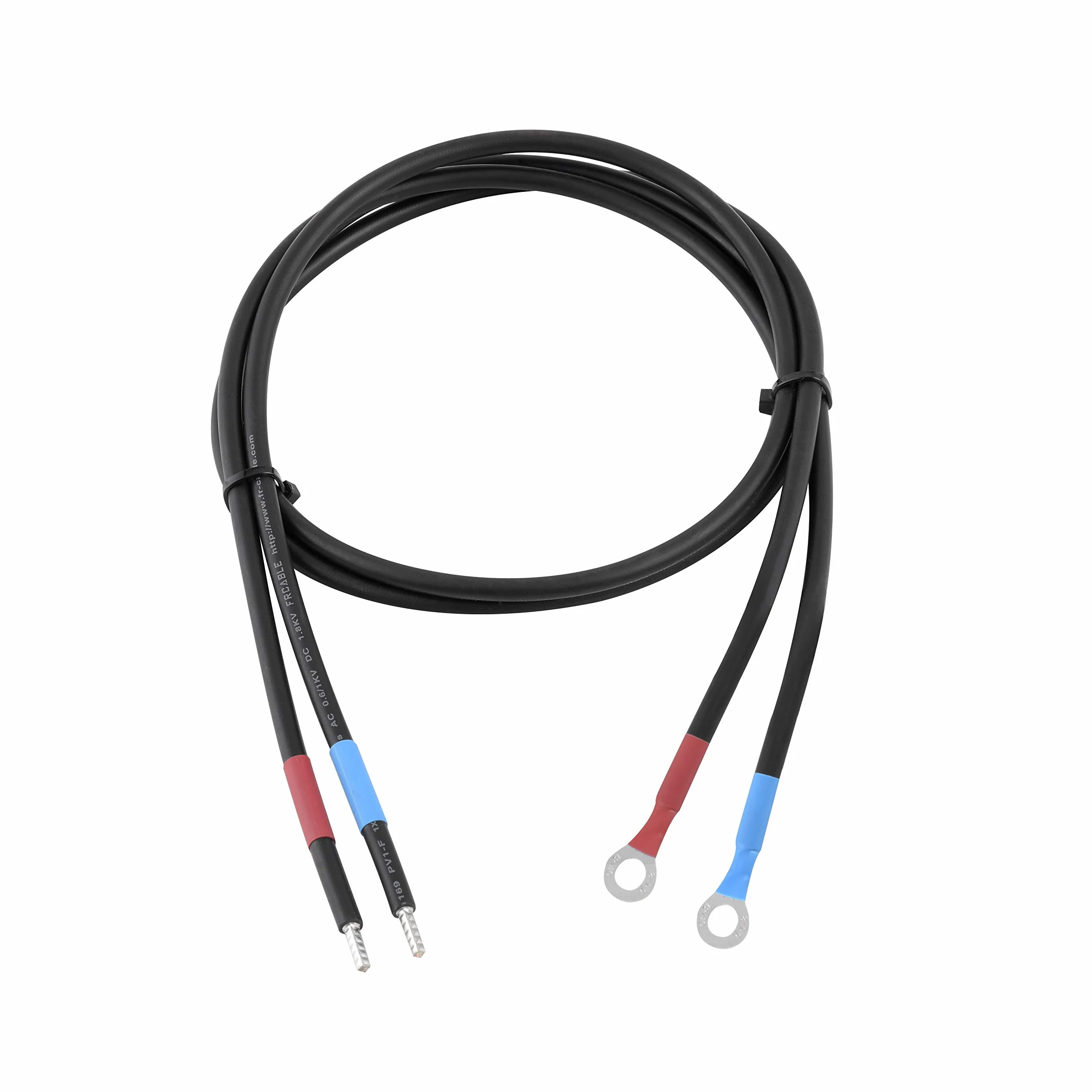 enjoysolar 6 mm² kabel do akumulatora, regulator ładowania solarnego i bateria z oczkami M8 (uniwersalny 6 mm² M8)