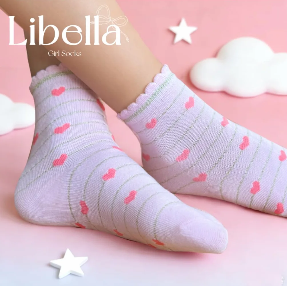 Libella Skarpety dziewczęce średniej długości motyw jednorożca sportowe do biegania zimowe
