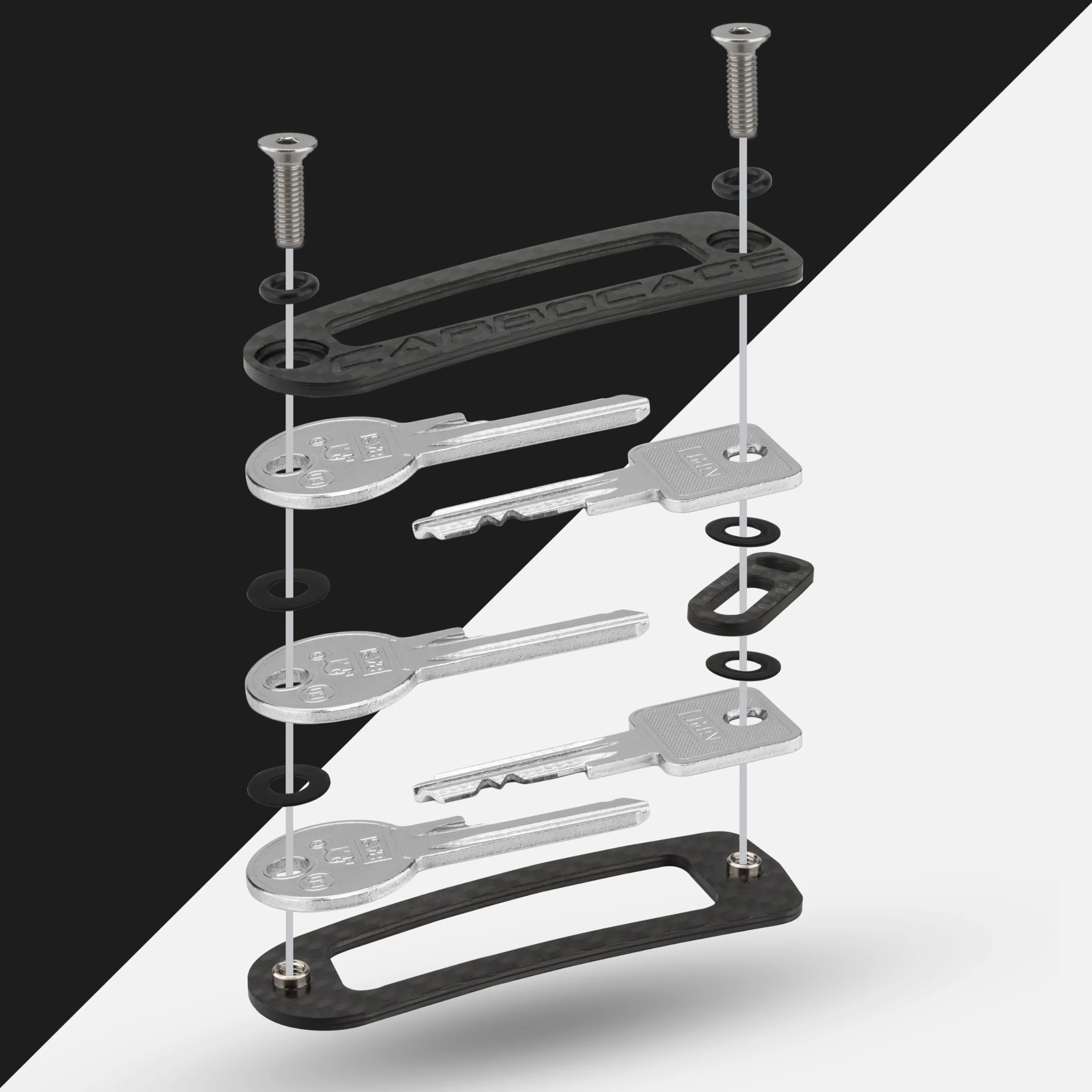 KEYCAGE brelok organizer na klucze do 14 kluczy Made in Germany
