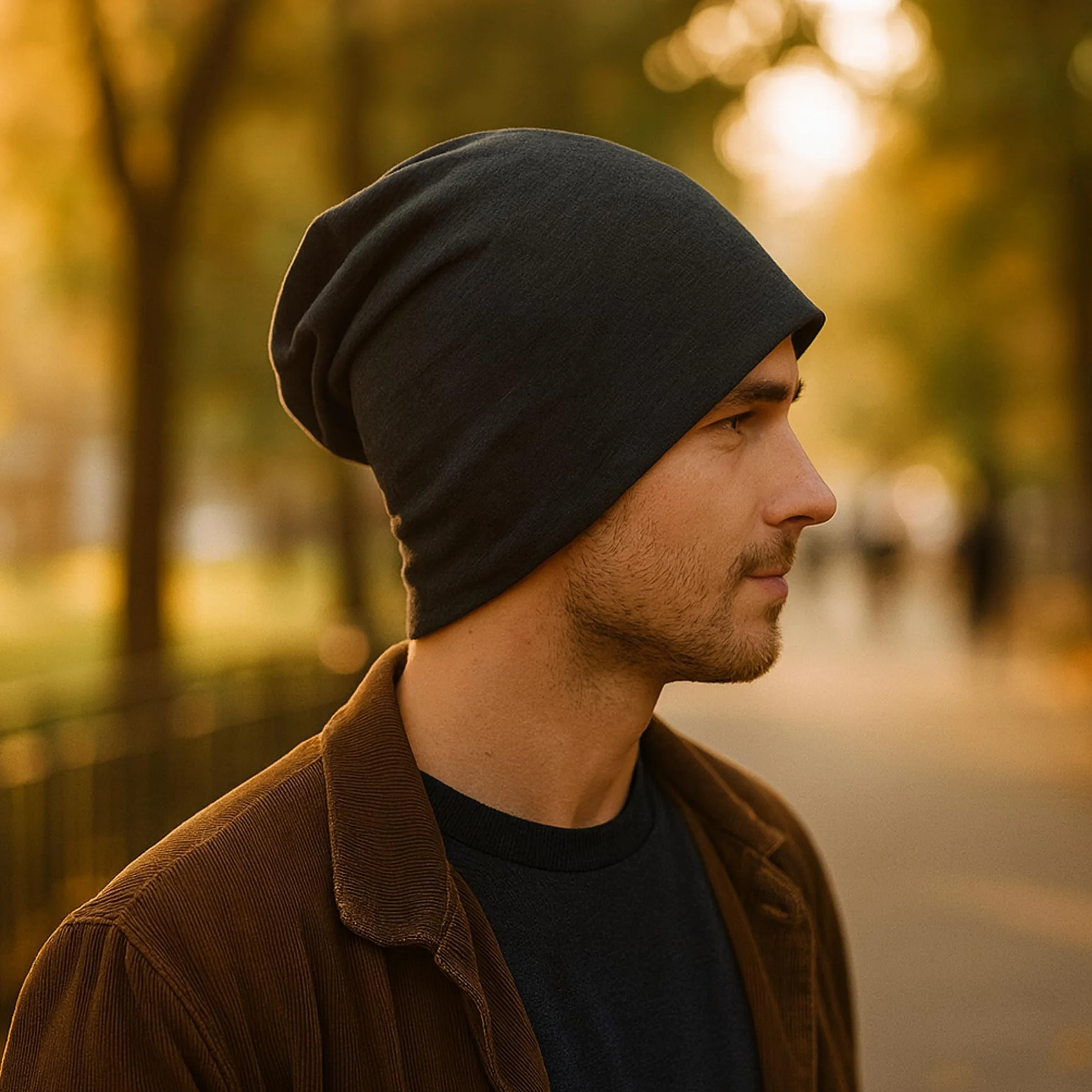 Jersey Slouch Beanie Long czapka uniseks, jednokolorowa, dla mężczyzn i kobiet, standardowy rozmiar XXL