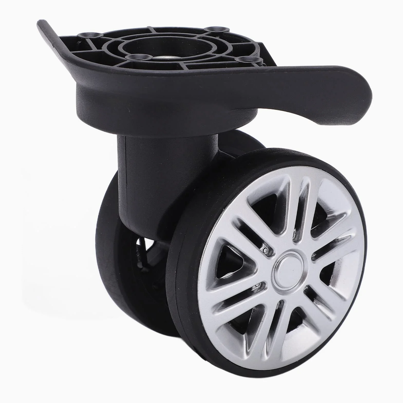 Yosoo Health Gear 1 para obrotowych kół bagażowych, 360 kółek do walizki, naprawa cichego koła, lewe i prawe podwójne kółka z łożyskami rolkowymi, zestaw naprawczy