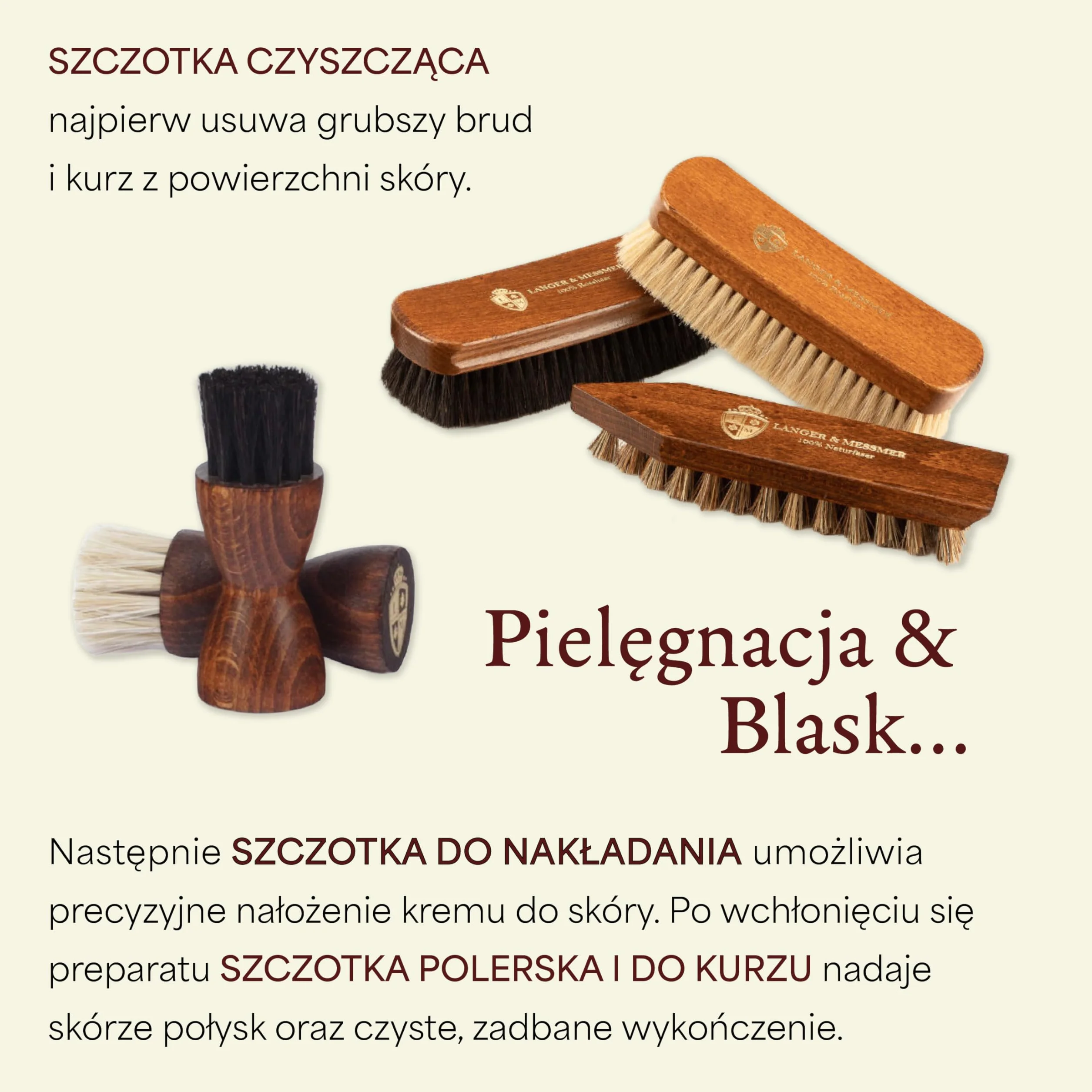 Langer & Messmer – skrzynka na czyszczenie butów Mannheim z drewna z 2 przegródkami – dostępna bez zawartości lub z wieloczęściowym zestawem do pielęgnacji – pudełko do czyszczenia butów do