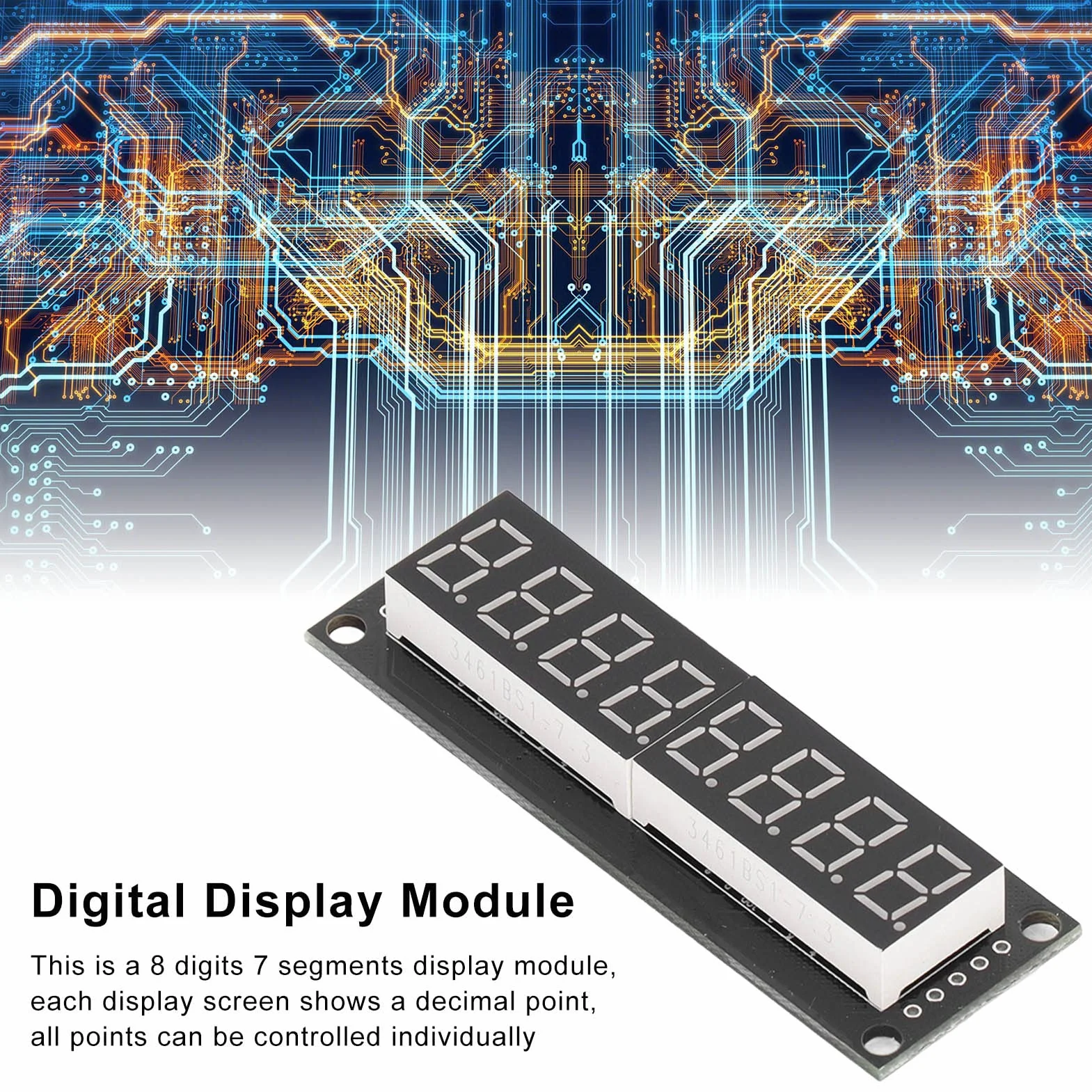 TM1637 8-cyfrowy 7-segmentowy Moduł Wyświetlacza LED Cyfrowy Wyświetlacz LED Plug And Play Wyświetlacz Liczby LED