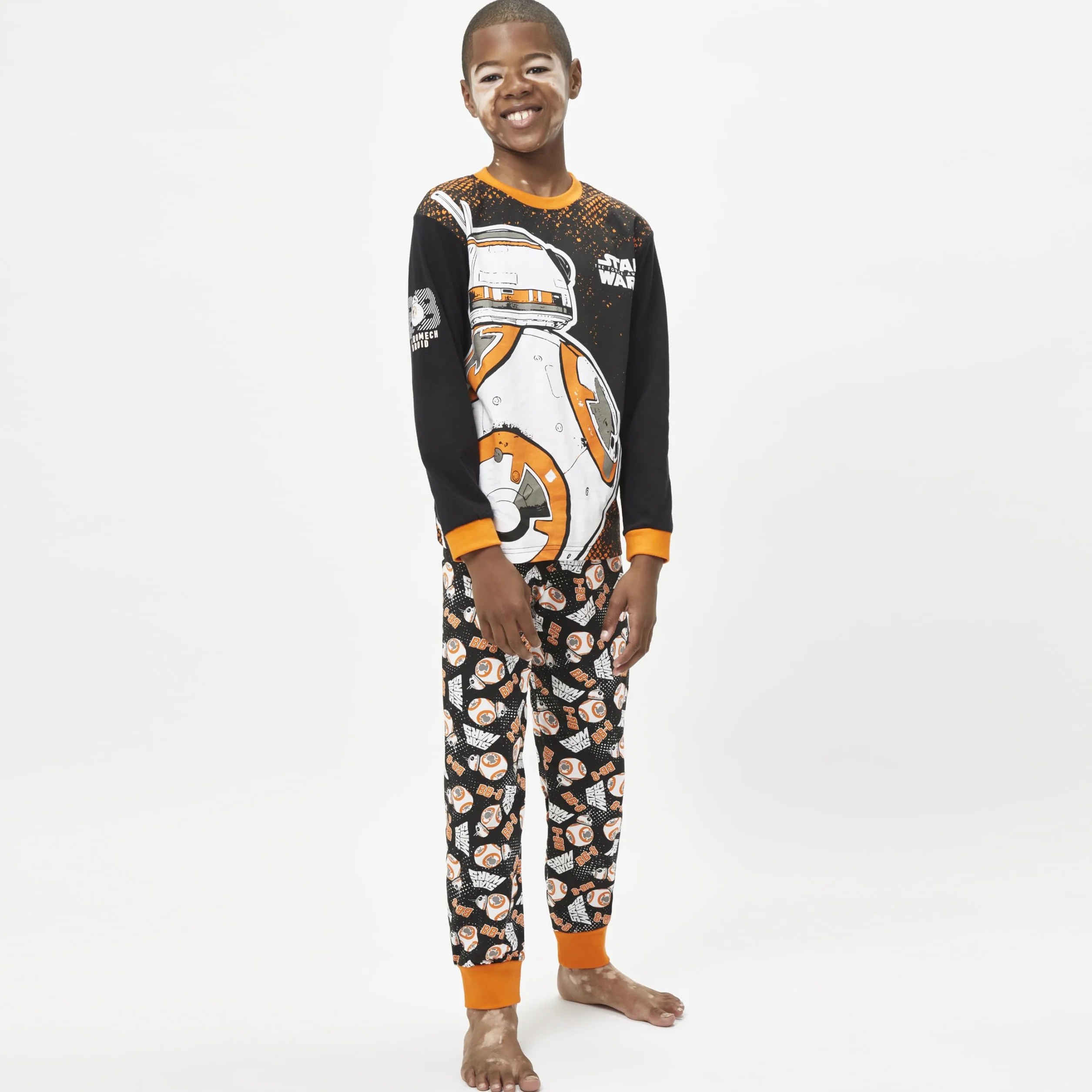Star Wars Piżama BB8 dla chłopców bawełniana z długim rękawem