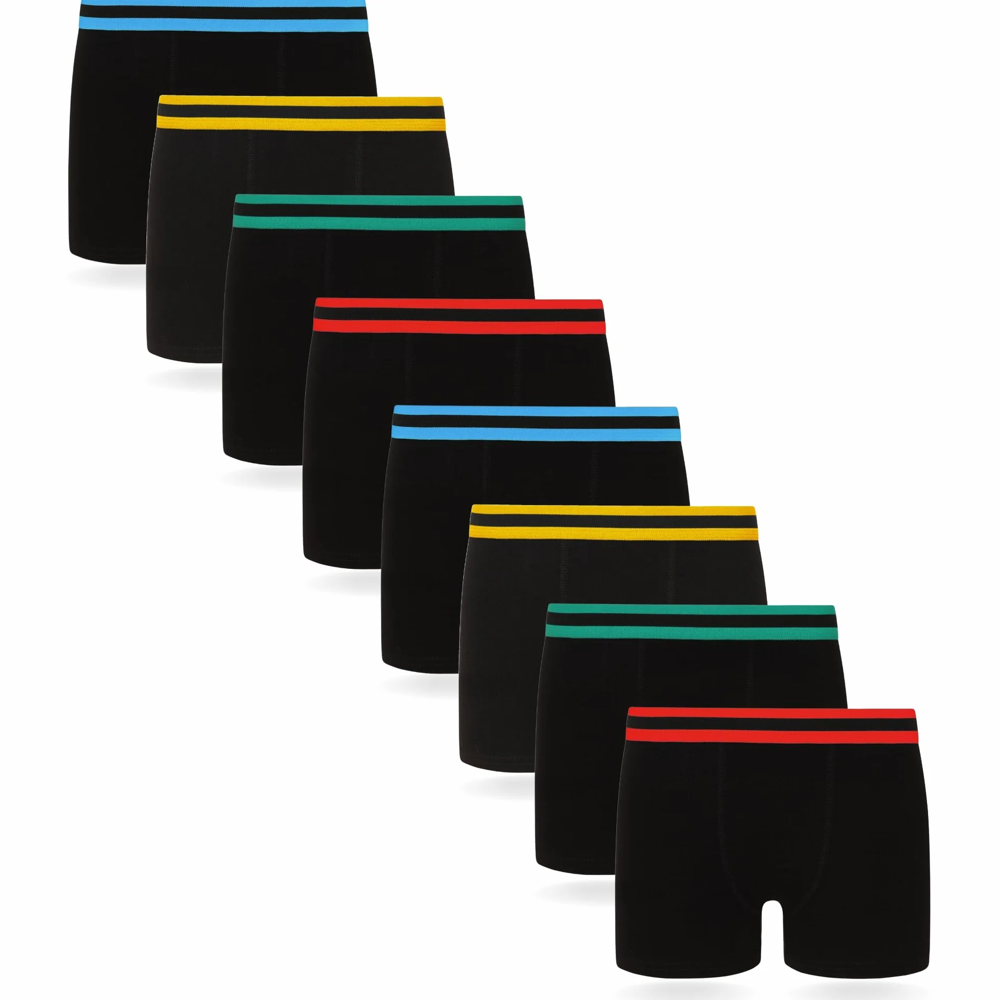Fm London Chłopcy Fm London Jungen Hipster Boxershorts (8Er Pack) Bokserki, Czarny, XXL