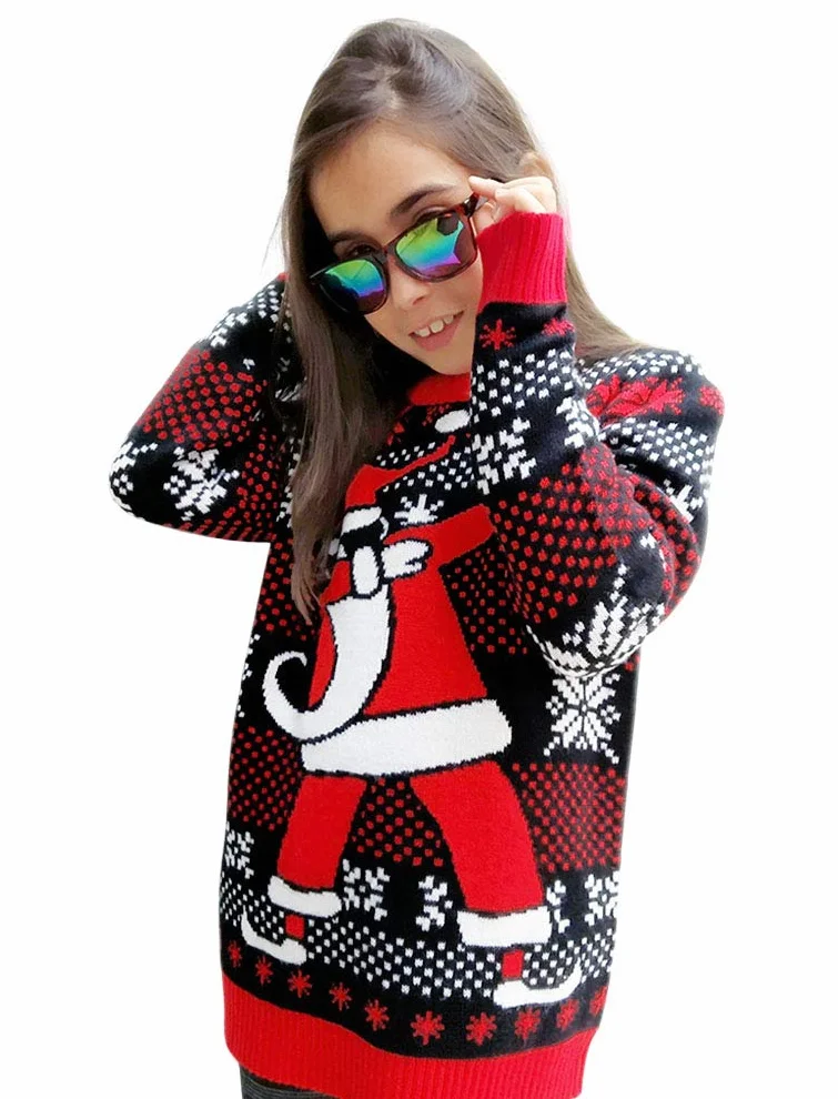 Sweter bożonarodzeniowy dla dzieci Dab Ugly, dzianina wielokolorowa 158