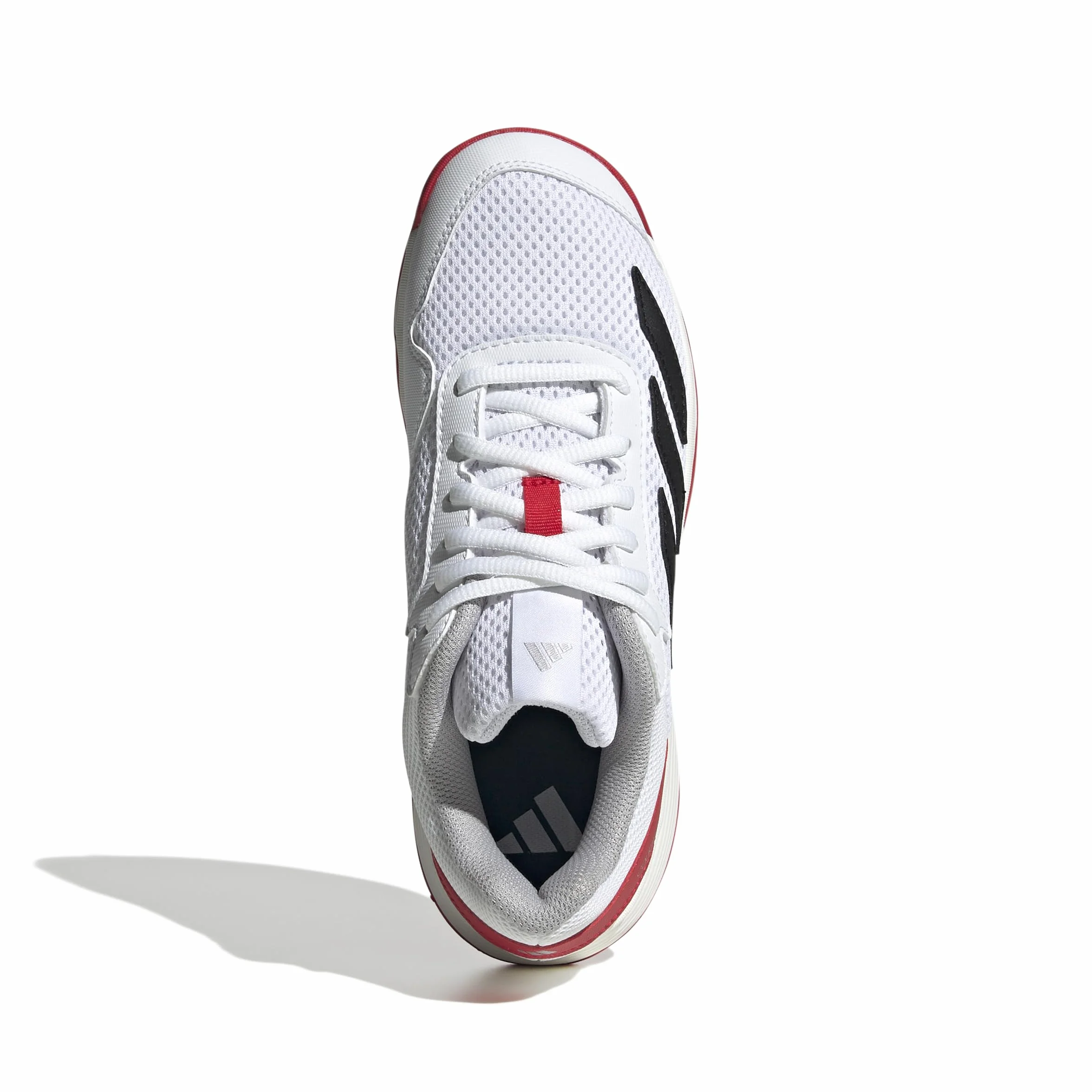 adidas Uniseks - dzieci Courtflash Kids Tennis Shoes, Cloud White/Core Black/Lucid Red, 38 EU