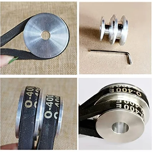 Podwójne rowkowanie ze stopu aluminium 50/60 mm koło pasowe 8-20 mm stałe wiertło do wału silnika (średnica otworu 8 mm)