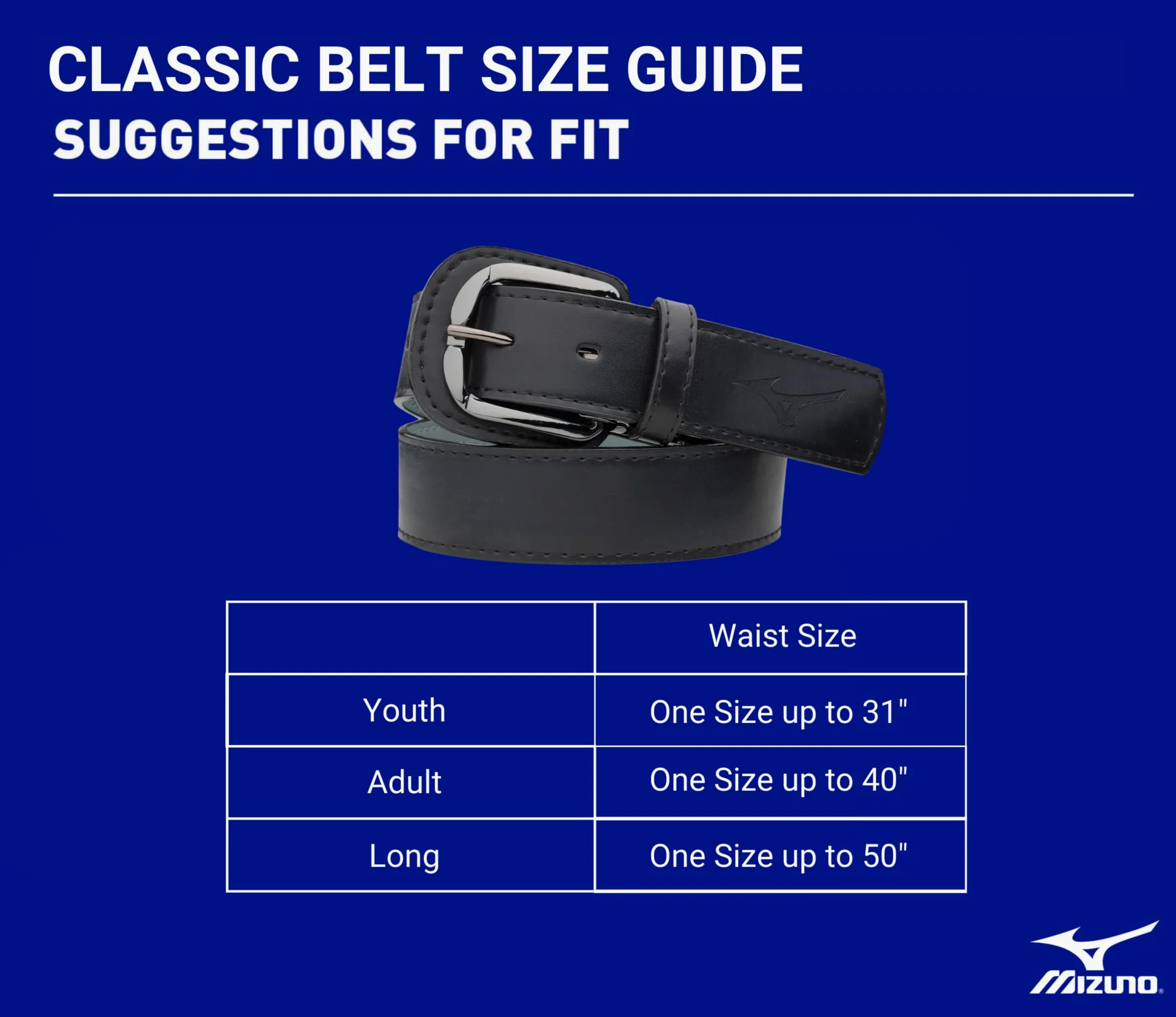 Mizuno Klasyczny pasek skórzany Kobiety Mizuno Classic Belt (Youth) (1 w zestawie)