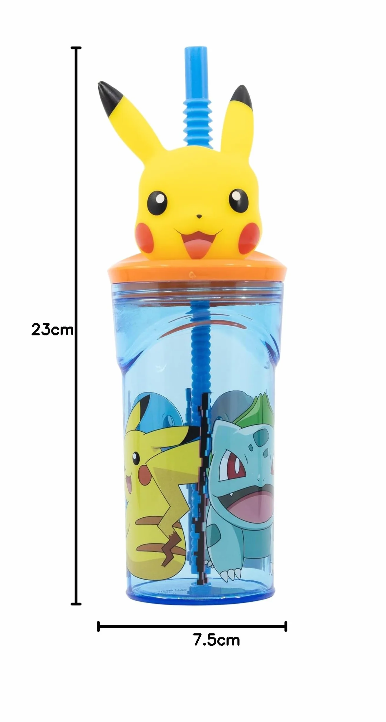 BEZ BPA SZTUCZNEGO UŻYCIA DLA DZIECI Z PLASTIKU BEZ BPA 430 ML Z FIGURYĄ 3D NA Pokrywce | POKEMON DISTORSION