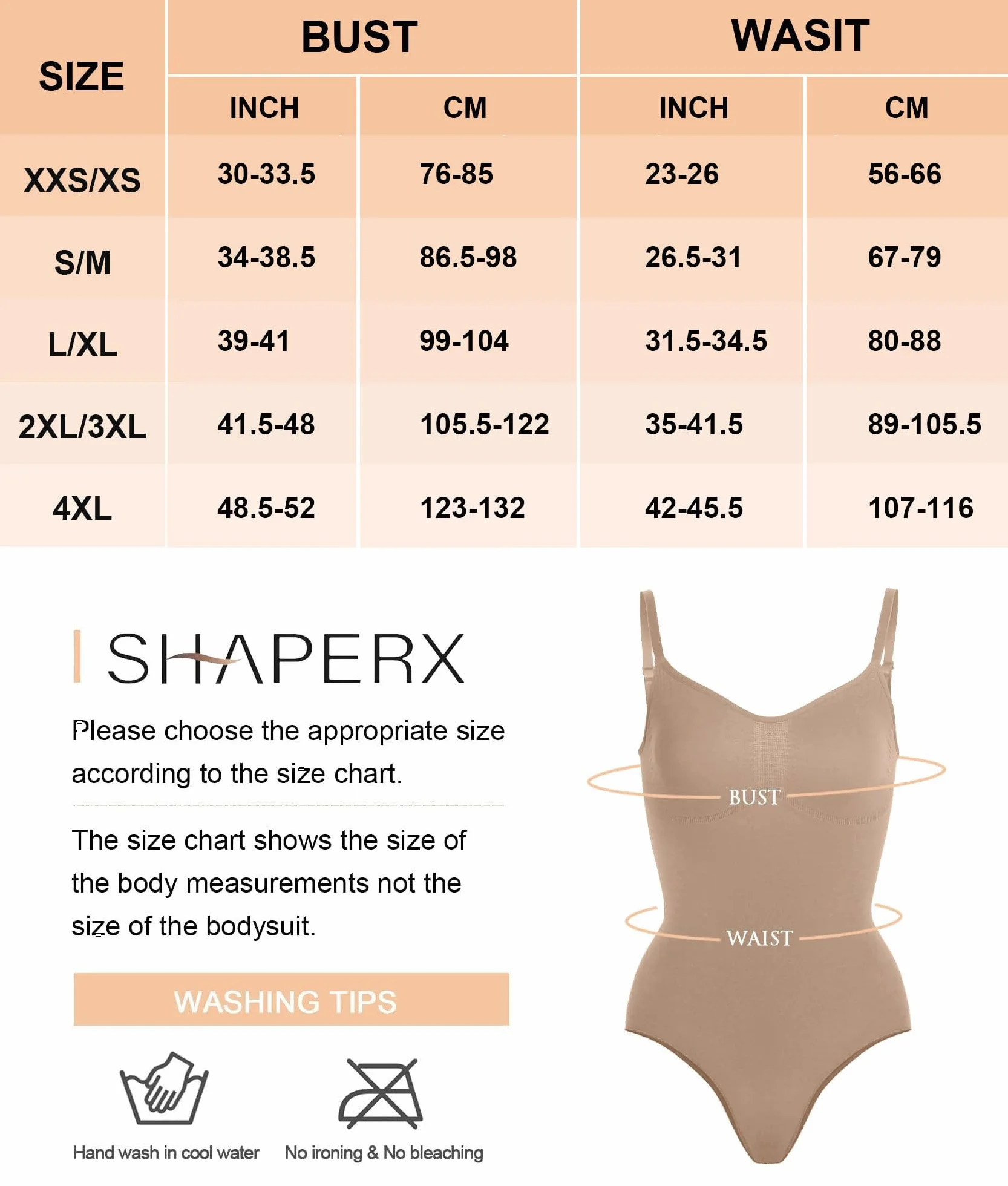 SHAPERX Damskie Body Modelujące Brzuch Bezszwowe Stringi Regulowane Paski Bielizna