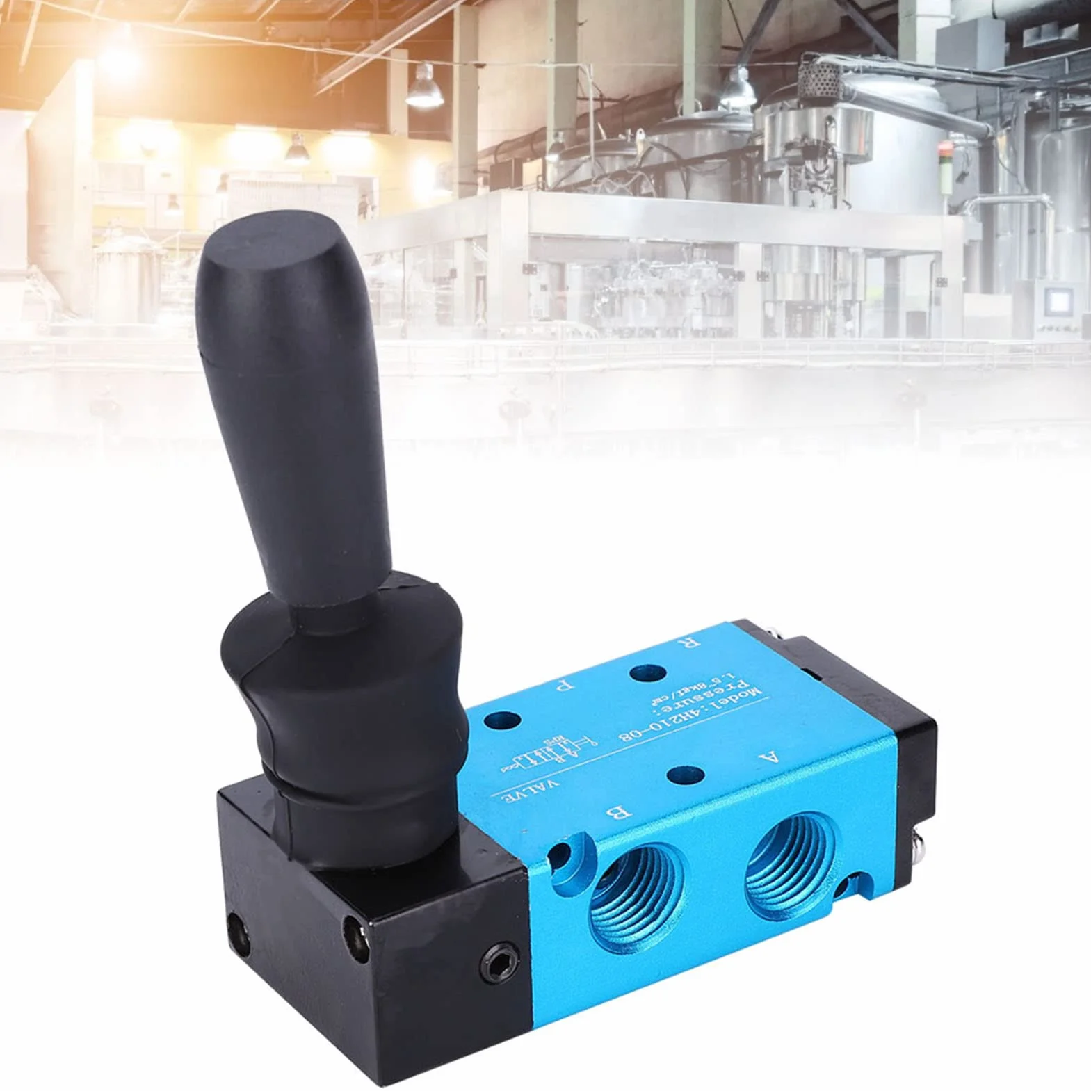 5-drożny 2-pozycyjny zawór pneumatyczny z manualną dźwignią powietrzną 1/4 PT pneumatyczny zawór magnetyczny manualne sterowanie push-pull stop aluminium 4H210-08