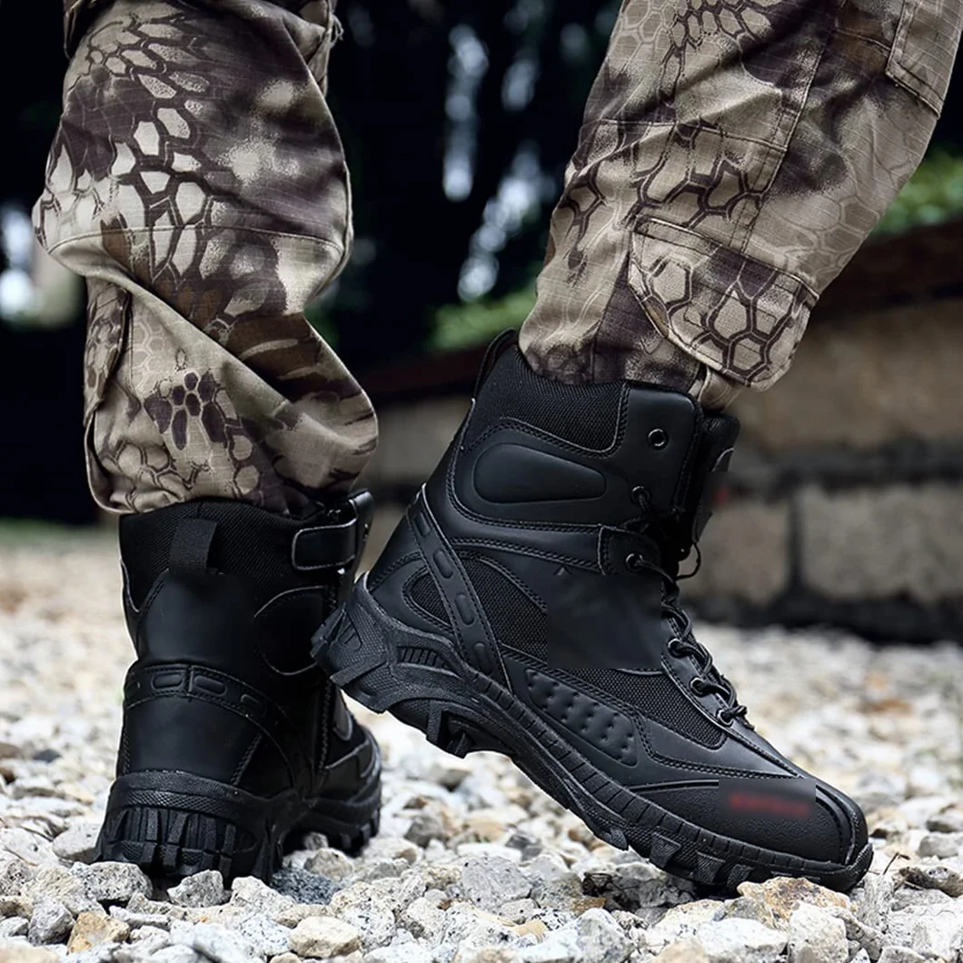 Wojskowe taktyczne męskie buty Rafale Special Force High Cut Army Desert Combat Sandy Color skórzane buty robocze