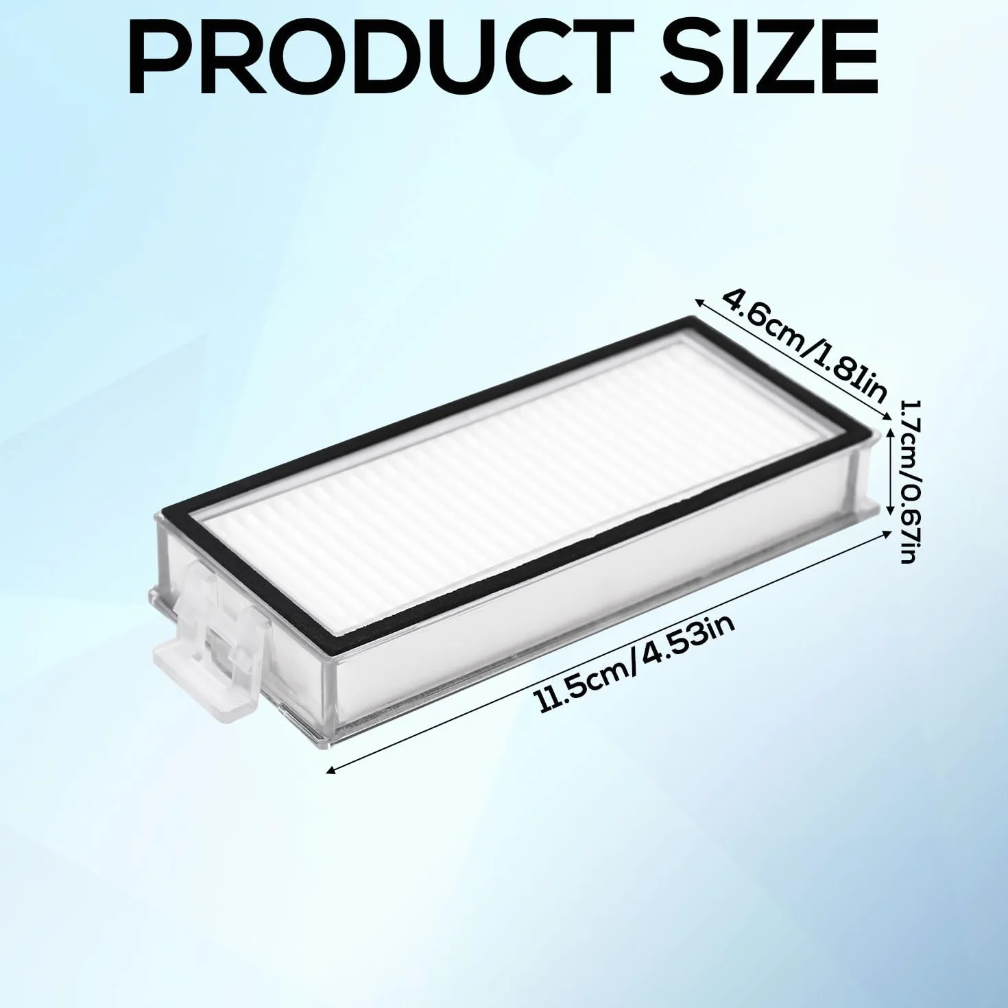 BOXOB 4szt Nadające się do Prania Filtry Zastępcze dla Roborock Q5 Pro/Q5 Pro+/Q7/Q7 Max+/Q8 Max, Część Zamienna dla Robotów Odkurzających Efektywne Wielokrotnego Użytku Akcesoria