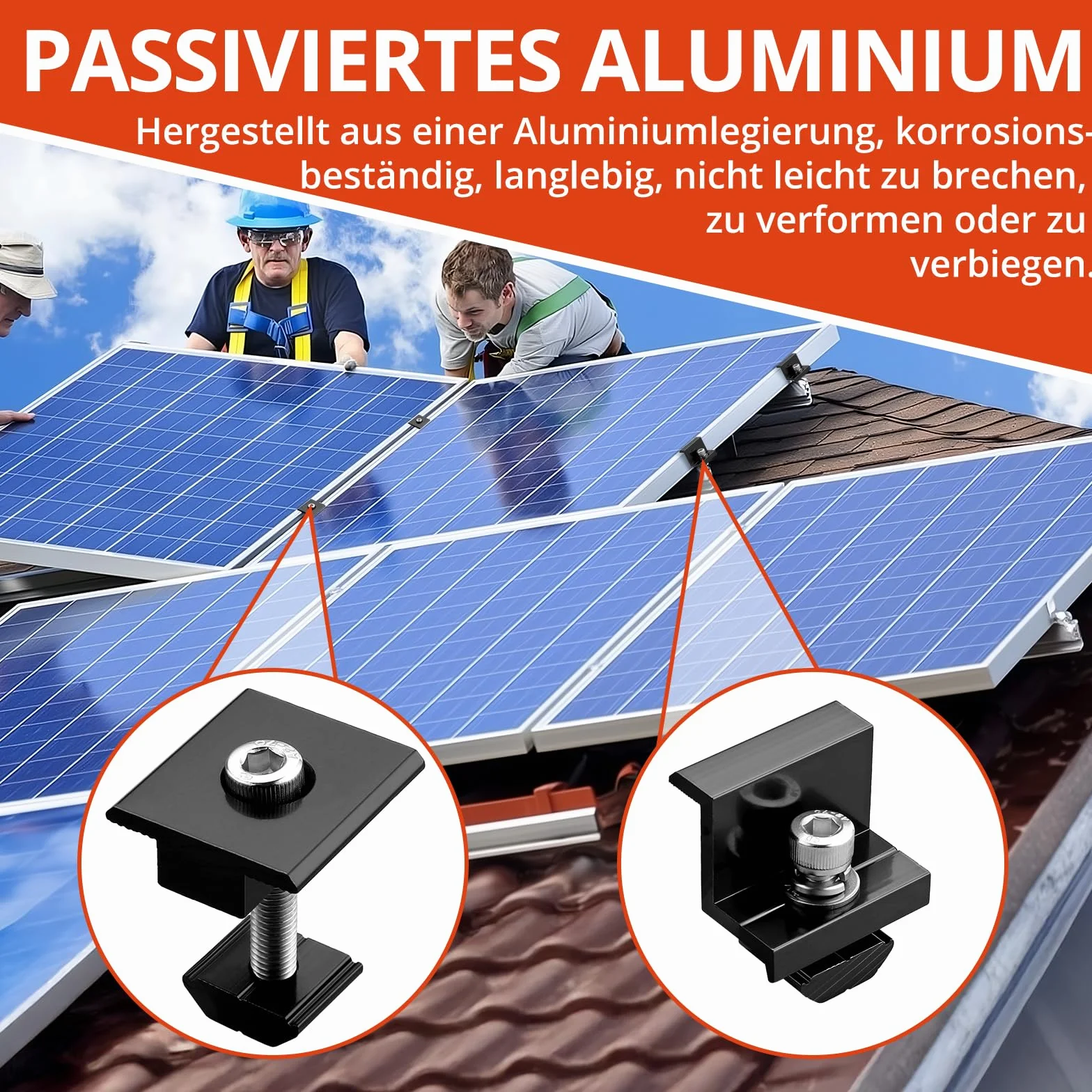 GETLITOOL 10 szt. Aluminiowy uchwyt na panel s?oneczny 30 mm, uchwyt do panelu s?onecznego w kszta?cie litery Z, do paneli fotowoltaicznych, na kemping, na ?cian?, z nakr?tkami i ?rubami