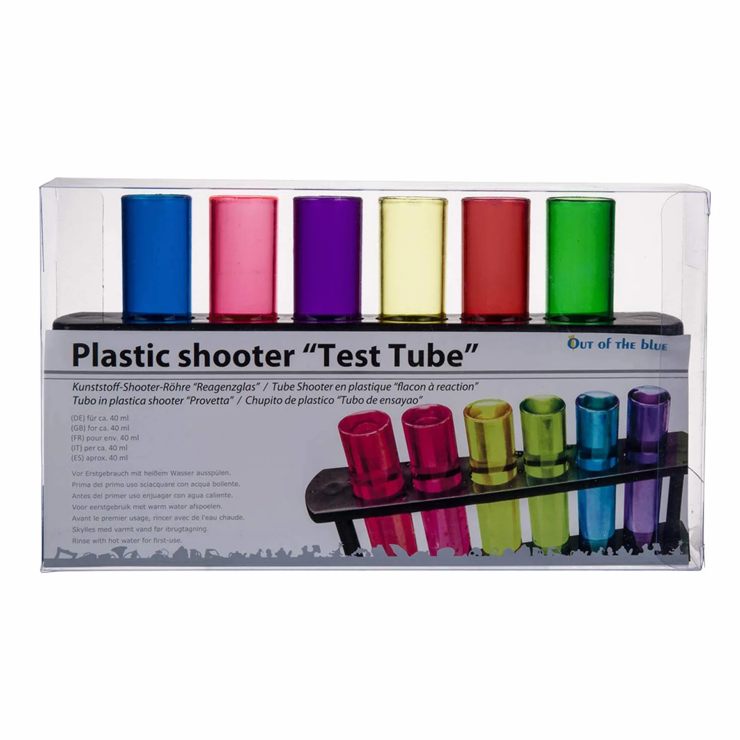 Plastikowa probówka do strzelania 40 ml ze stojakiem