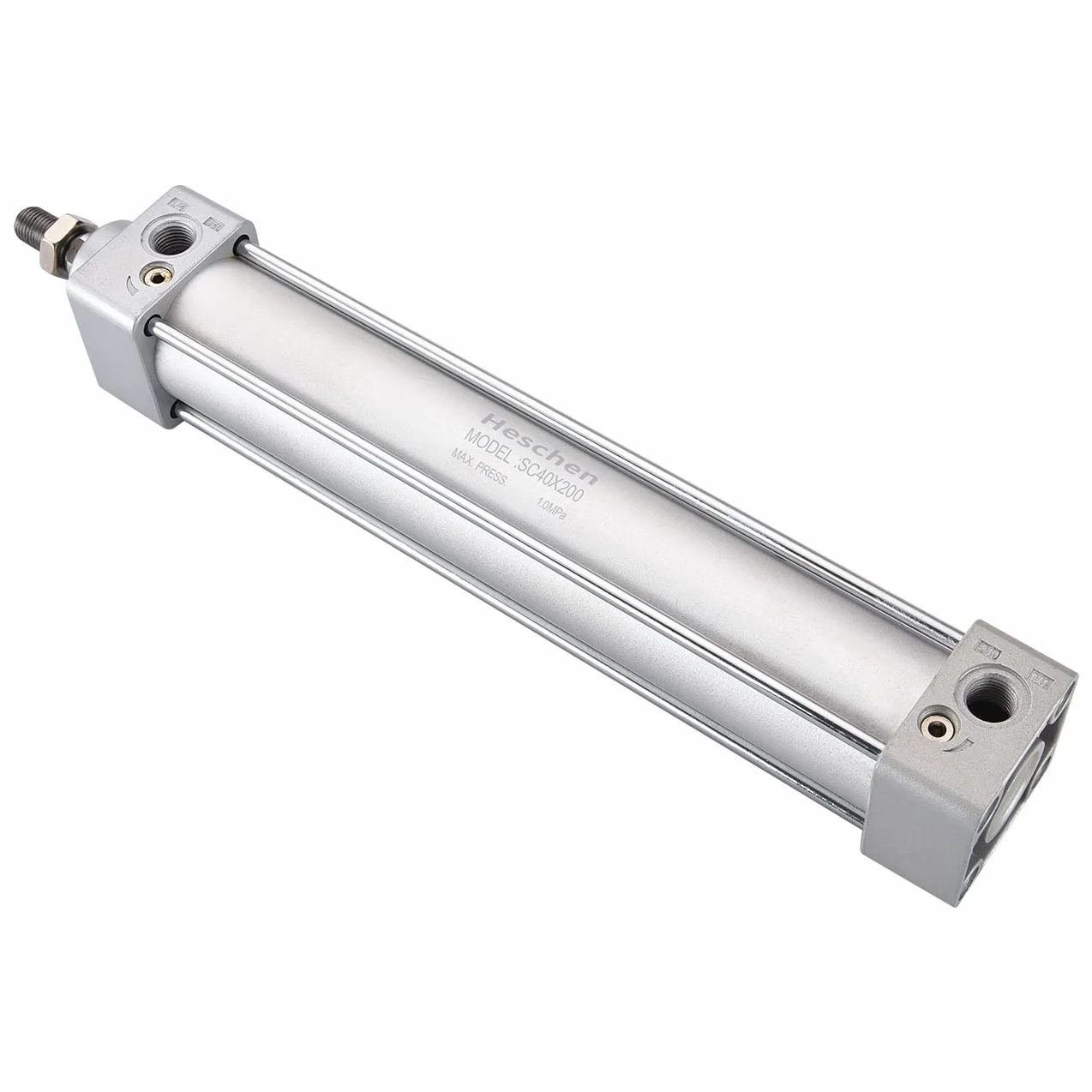 Heschen pneumatyczny standardowy cylinder SC 40-200 PT1/4 port 40 mm otwór 200 mm skokowy podwójne działanie