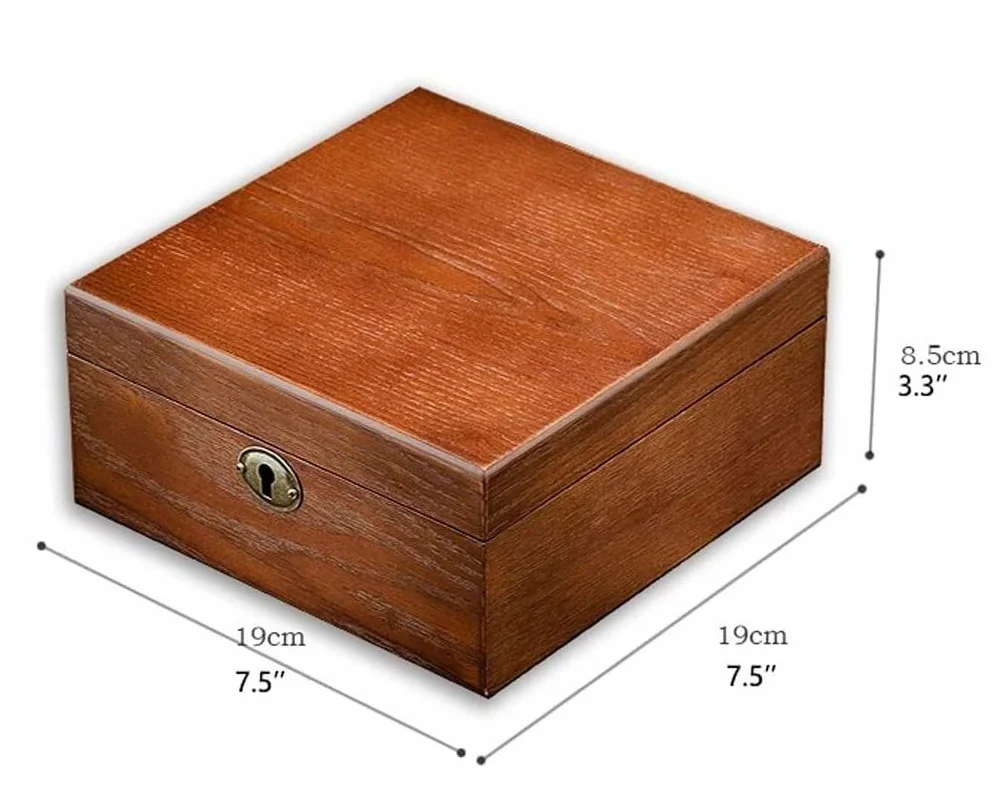 Pudełko na Zegarki Szkatułka na Zegarki Drewniane Pudełko Na Zegarek 6/10 Siatek Schowek Na Zegarek Z Zamkiem Etui Na Biżuterię Wyświetlacz Przypadki Zegarków Skrzynka na Zegarki(B)