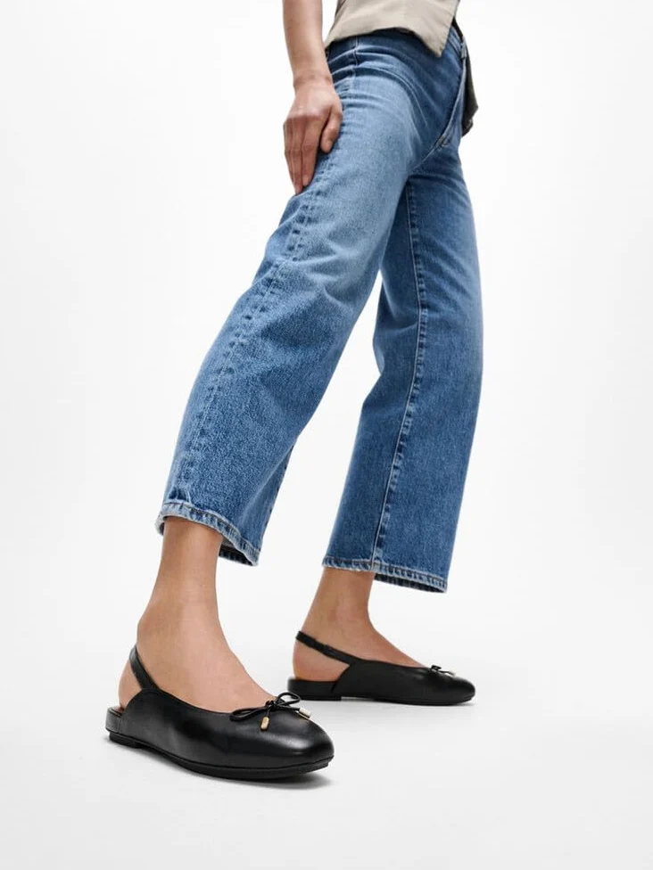 Fitflop Kobiety Delicato Bow Leather SlingbacksBalerinki
