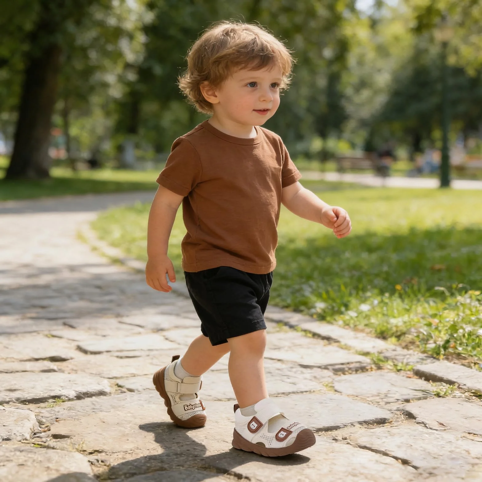 MASOCIO Buty dla chłopców i dziewczynek letnie sandały pierwsze kroki miękka podeszwa antypoślizgowa
