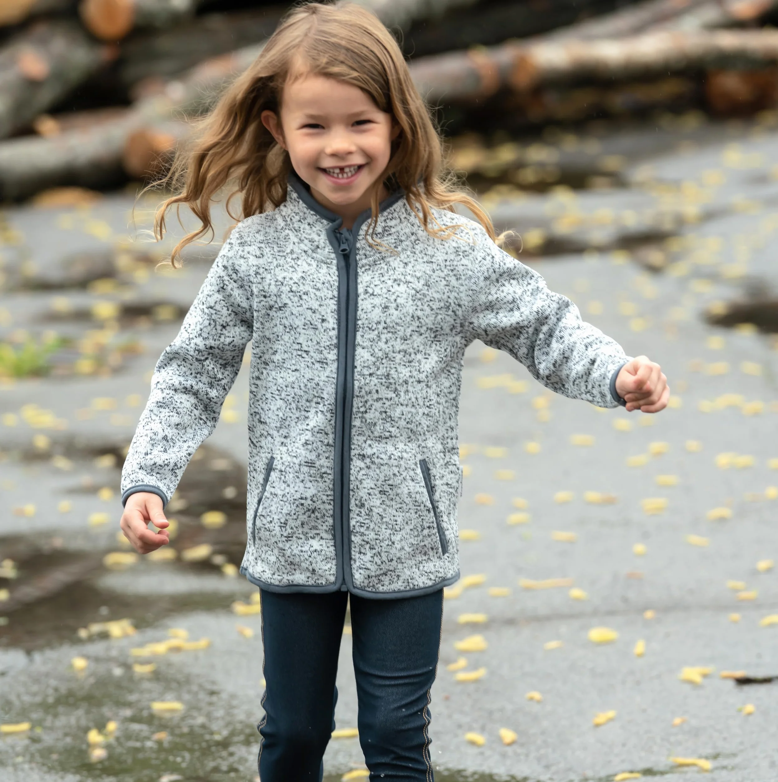 Playshoes Kurtka polarowa Uniseks - dzieci Strickfleece-jacke