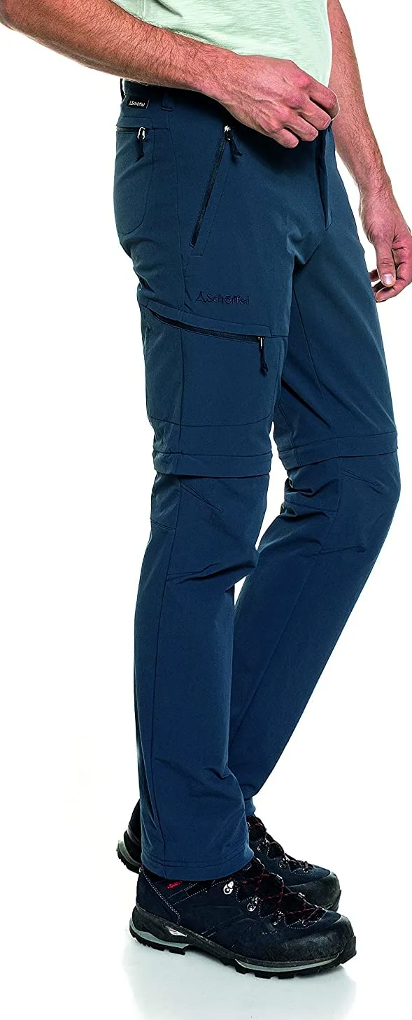 Schöffel Pants Koper1 Zip Off - Elastyczne spodnie męskie z funkcją Zip-Off, szybkoschnące i chłodzące spodnie trekkingowe z 4-kierunkowego stretchu Mężczyźni