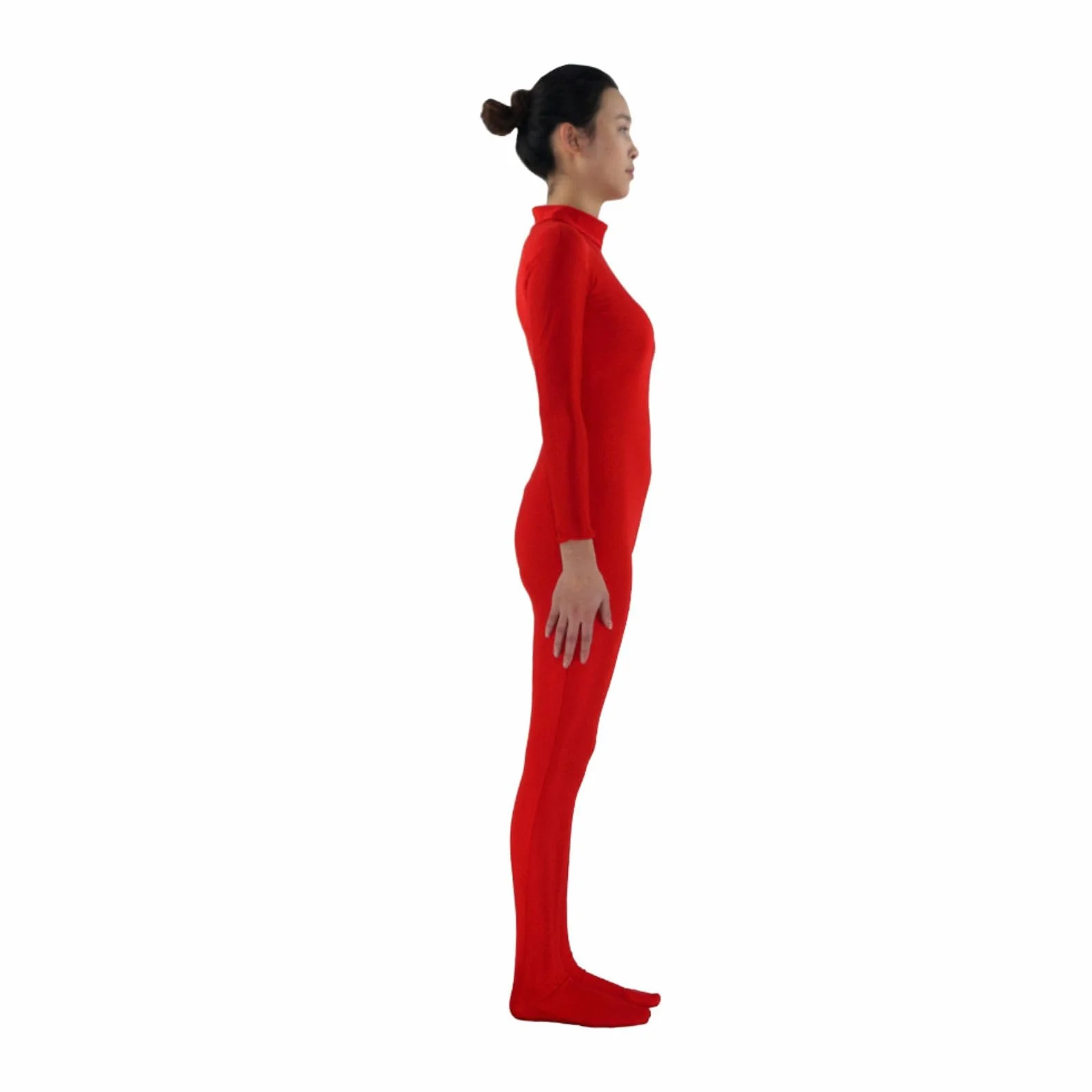 Damski golf z długim rękawem bez rąk Unitard Second Skin Fancy Dress Kostium Spandex Body do tańca gimnastyki