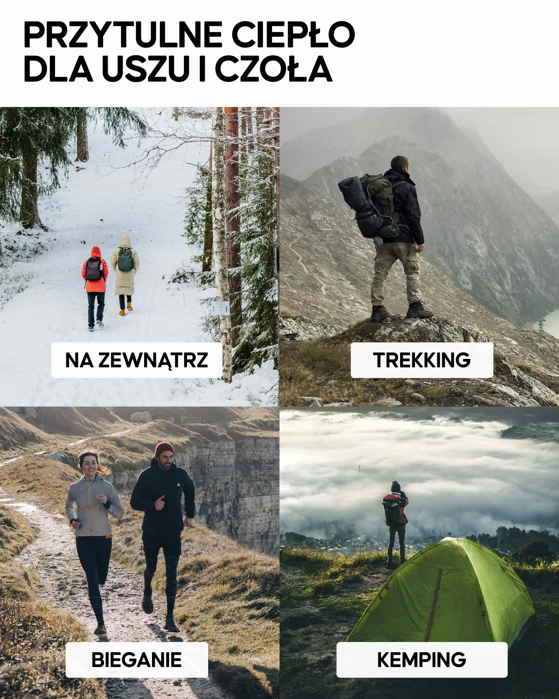 DANISH ENDURANCE Opaska na Głowę z Wełny Merino, z Podszewką z Termicznego Polaru, Unisex, Ciemny Granatowy, S/M