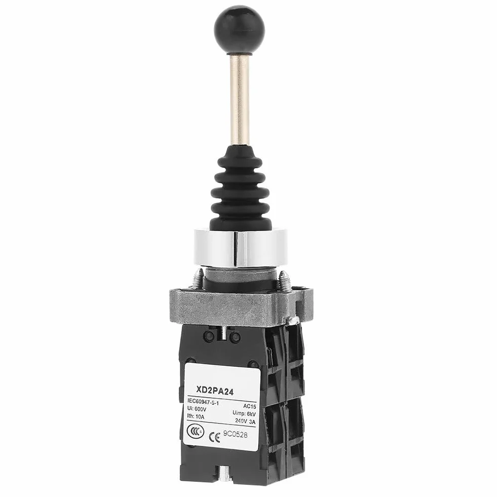 Joystick Switch, kontroler Joy Stick 4-pozycyjny sprężynowy przełącznik zwrotny wymiana przełączników przemysłowych czarny