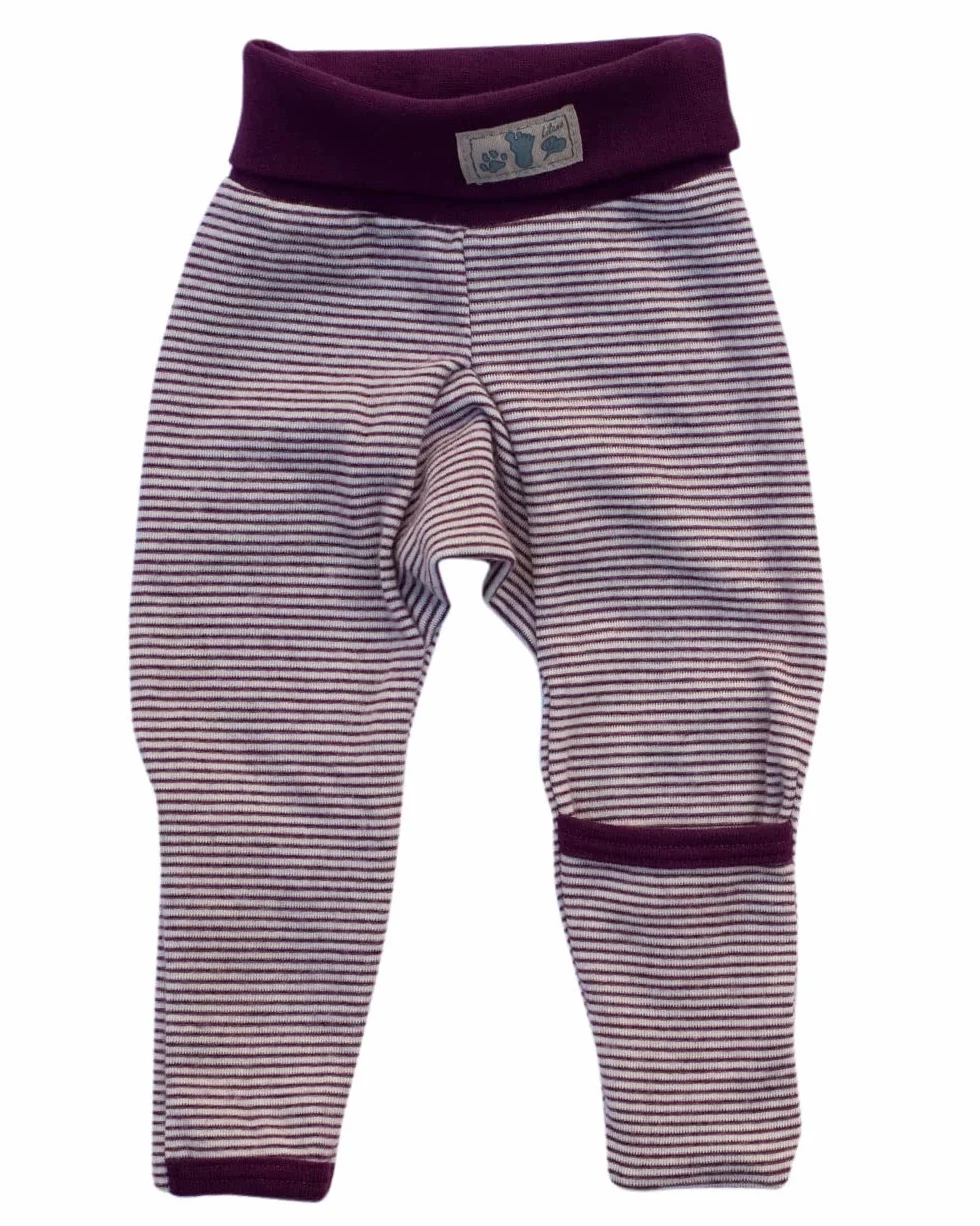 Lilano, Merino Baby spodnie z mankietem, 70% wełna (organiczna), 30% jedwab, 210 g/m²