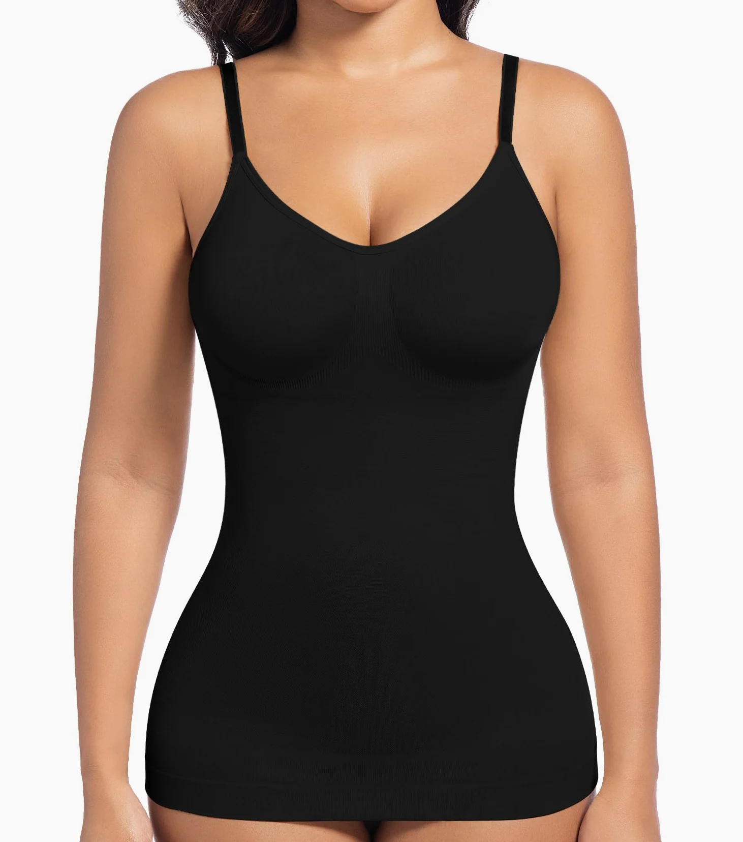 ONEW Shapewear podkoszulek damski, wyszczuplający brzuch, podkoszulek modelujący podkoszulek z ramiączkami spaghetti