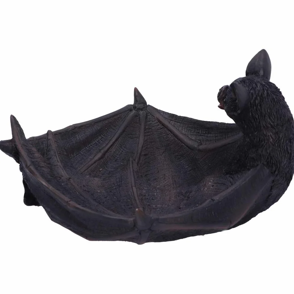 Nemesis Now Winged Watcher Bat uchwyt na drobiazgi, naczynie na biżuterię, żywica poliestrowa, czarny