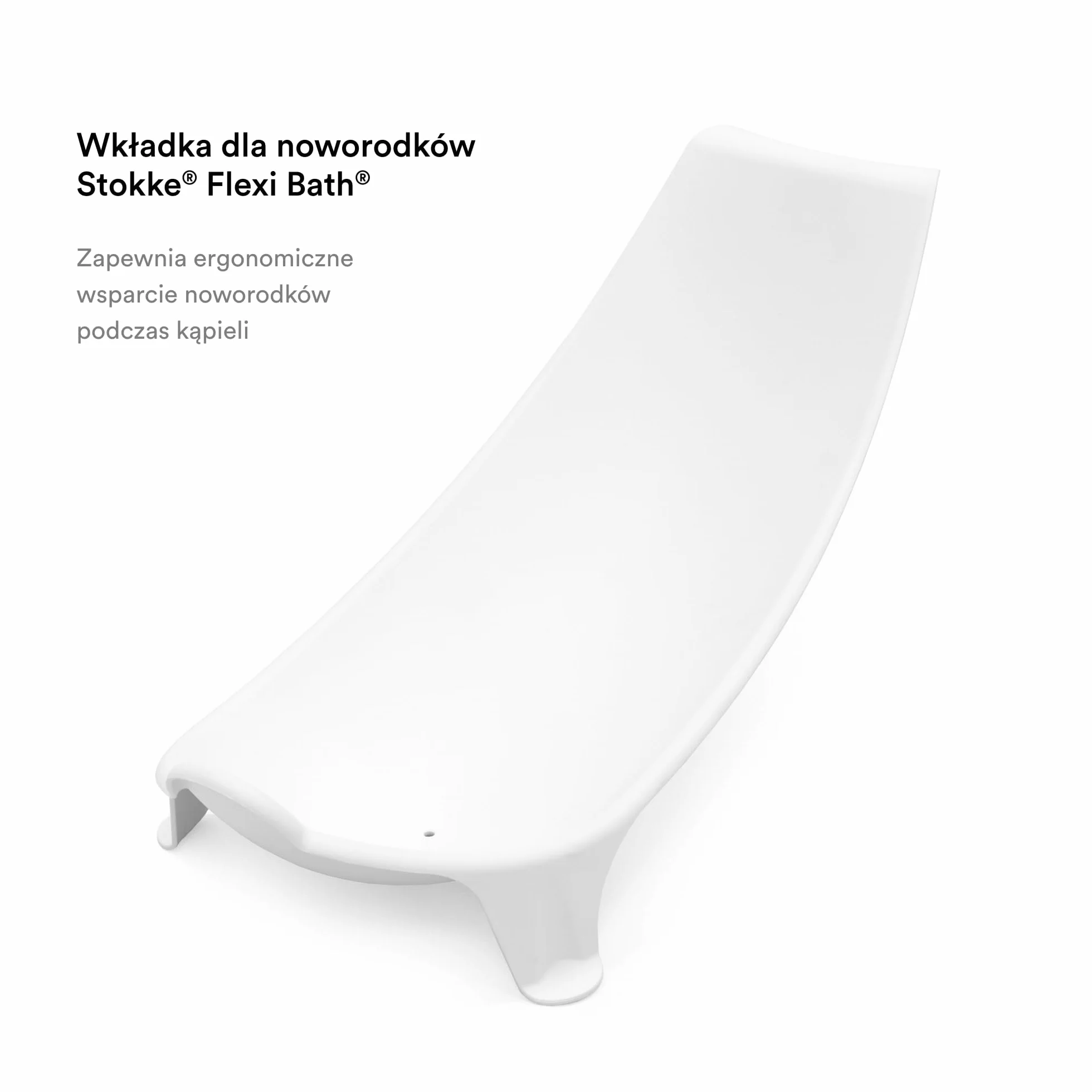 Podpórka siedzenie dla noworodka do wanny Stokke Flexi - pasuje do składanej wanny Stokke Flexi - lekka, wygodna, bezpieczna - najlepsza do 8 miesięcy lub do 8 kg