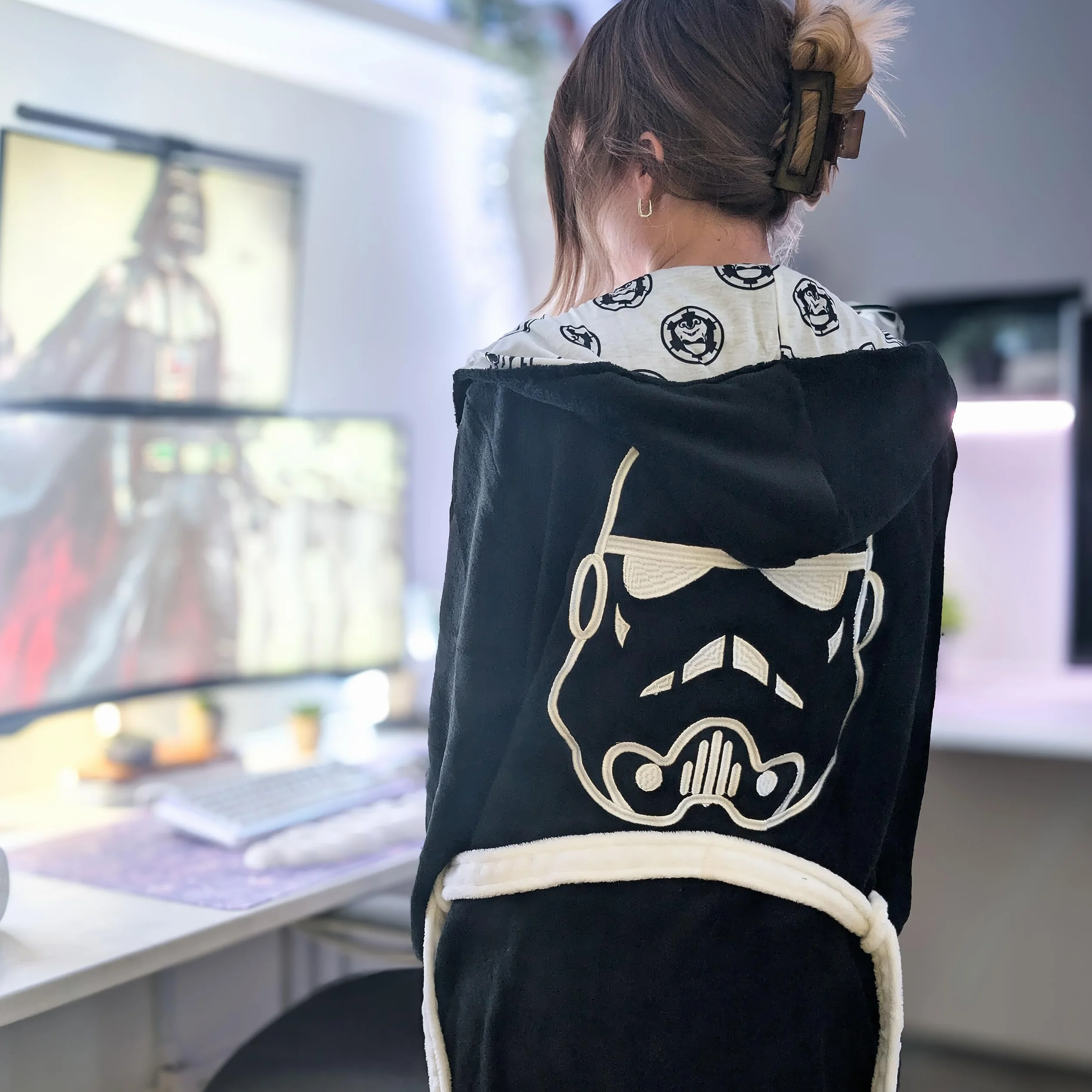 Elbenwald Star Wars - szlafrok kąpielowy 110 cm - 140 cm z kieszeniami, wielokolorowy, dla dorosłych, uniseks
