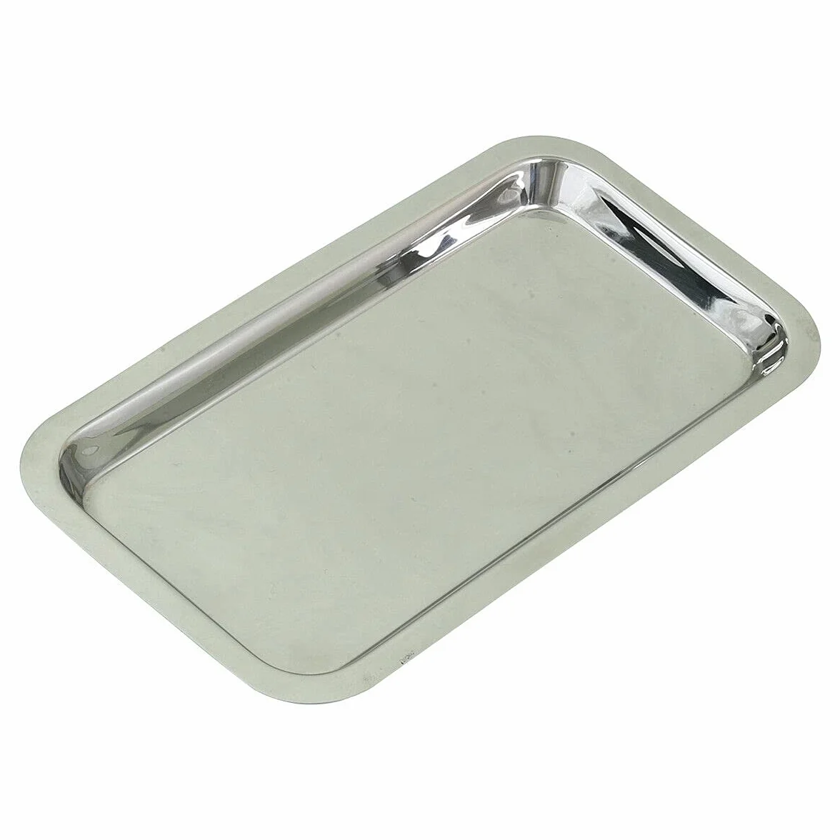 Mała taca na instrumenty, prostokątna taca ze stali nierdzewnej, mała taca na materiały laboratoryjne na narzędzia laboratoryjne (22,5 x 12 cm) (1)
